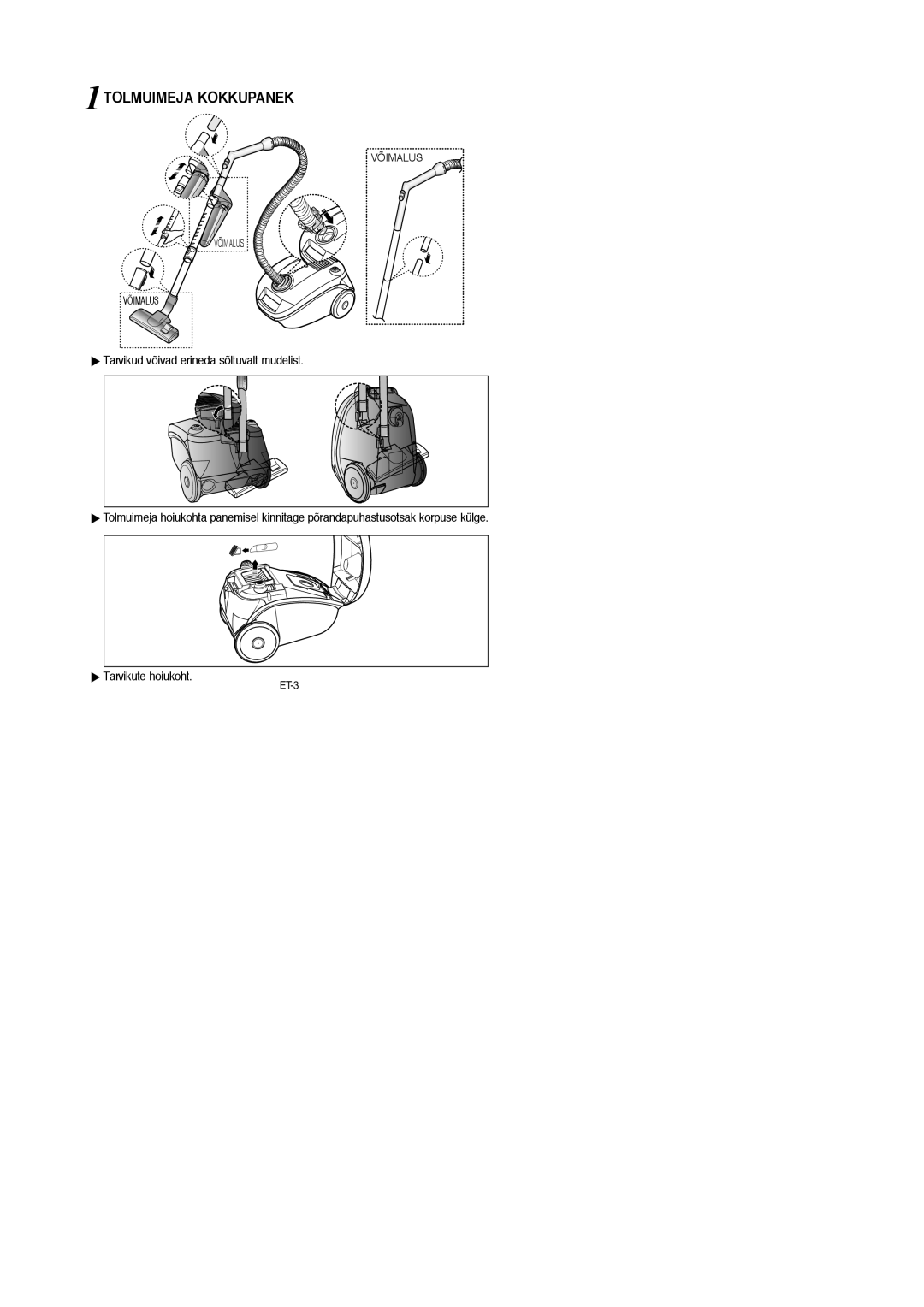 Samsung VCC4187V3C/XSB, VCC4187V3C/XEV manual 1TOLMUIMEJA Kokkupanek 