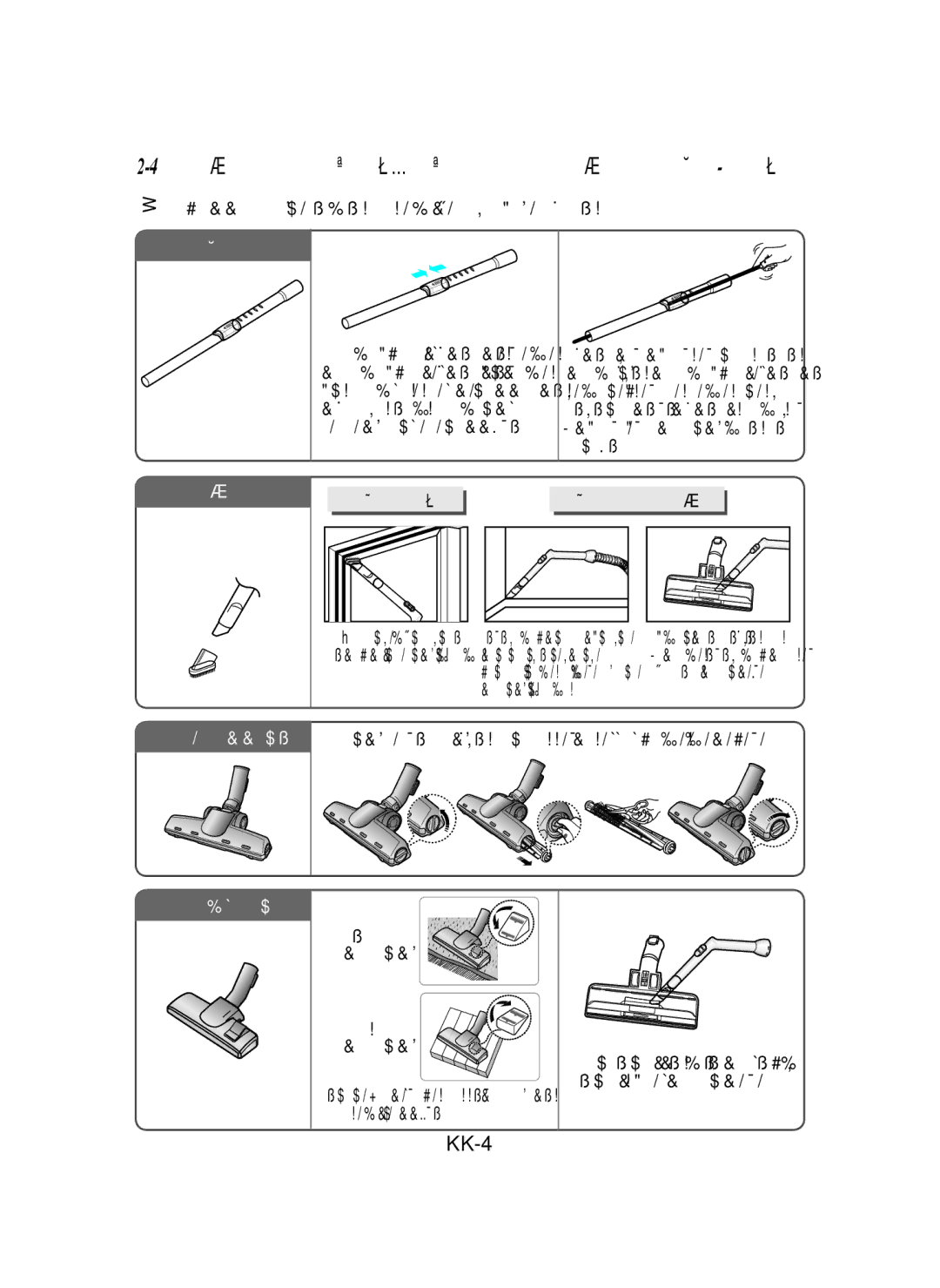 Samsung VCC4326S31/XEV, VCC4326S31/RVC, VCC4326S3A/XEV manual Түтік, Жіңішке Саптама 