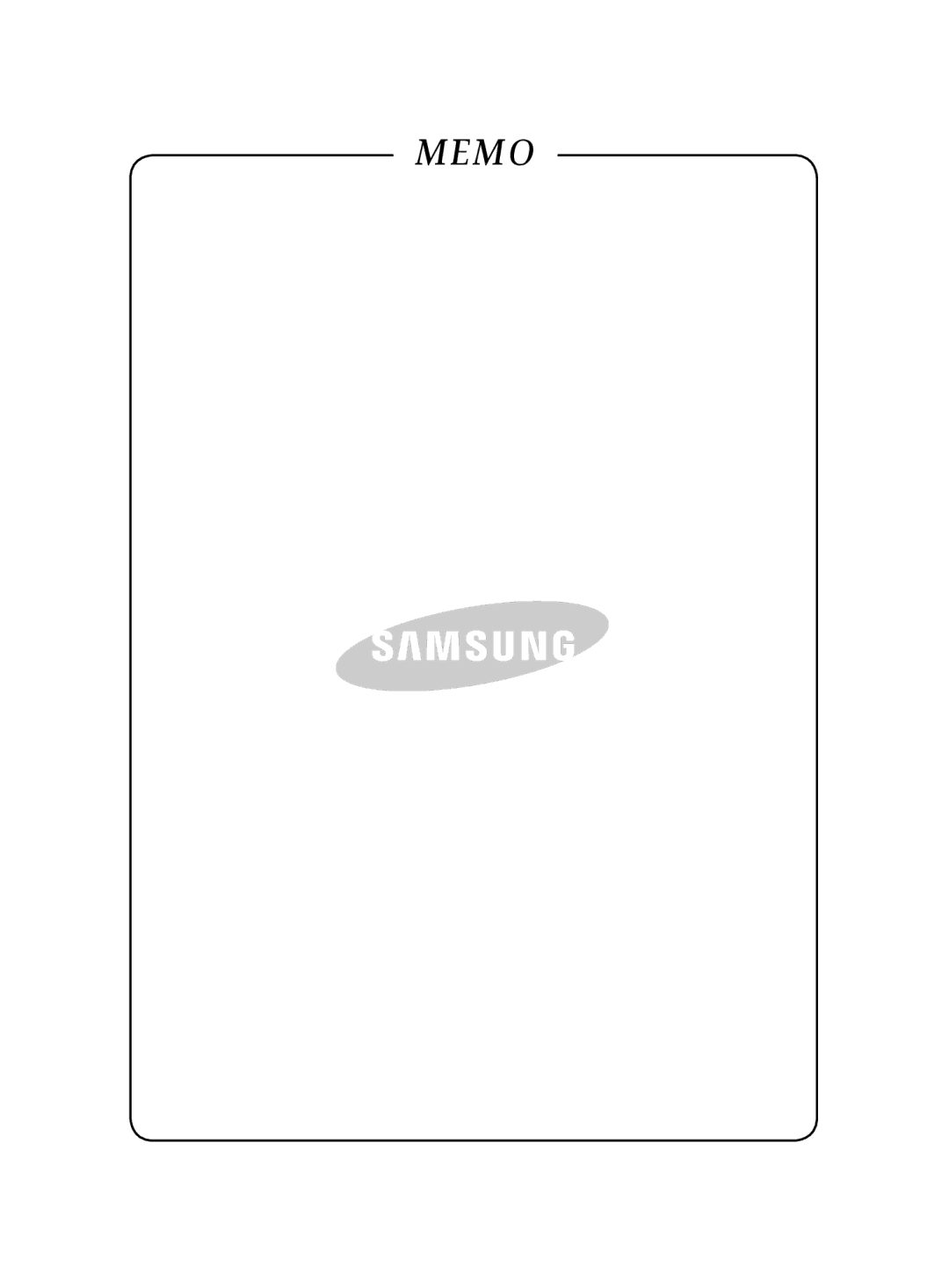 Samsung VCC4335V3W/XSB, VCC4335V3W/SBW, VCC4330V3B/XSB, VCC4330V3B/XEV, VCC4335V3W/XEV, VCC4330V3B/RVC, VCC4335V3W/RVC Memo 