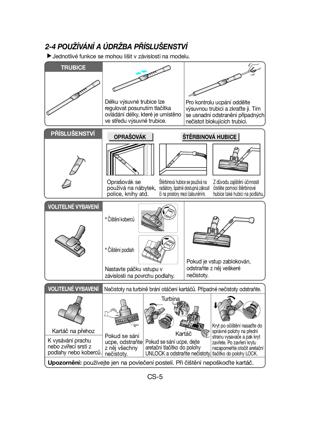 Samsung VCC43E0V3B/XEH, VCC43U0V3B/XEH, VCC43U0V3D/XEH manual Používání a Údržba Příslušenství, Oprašovák 