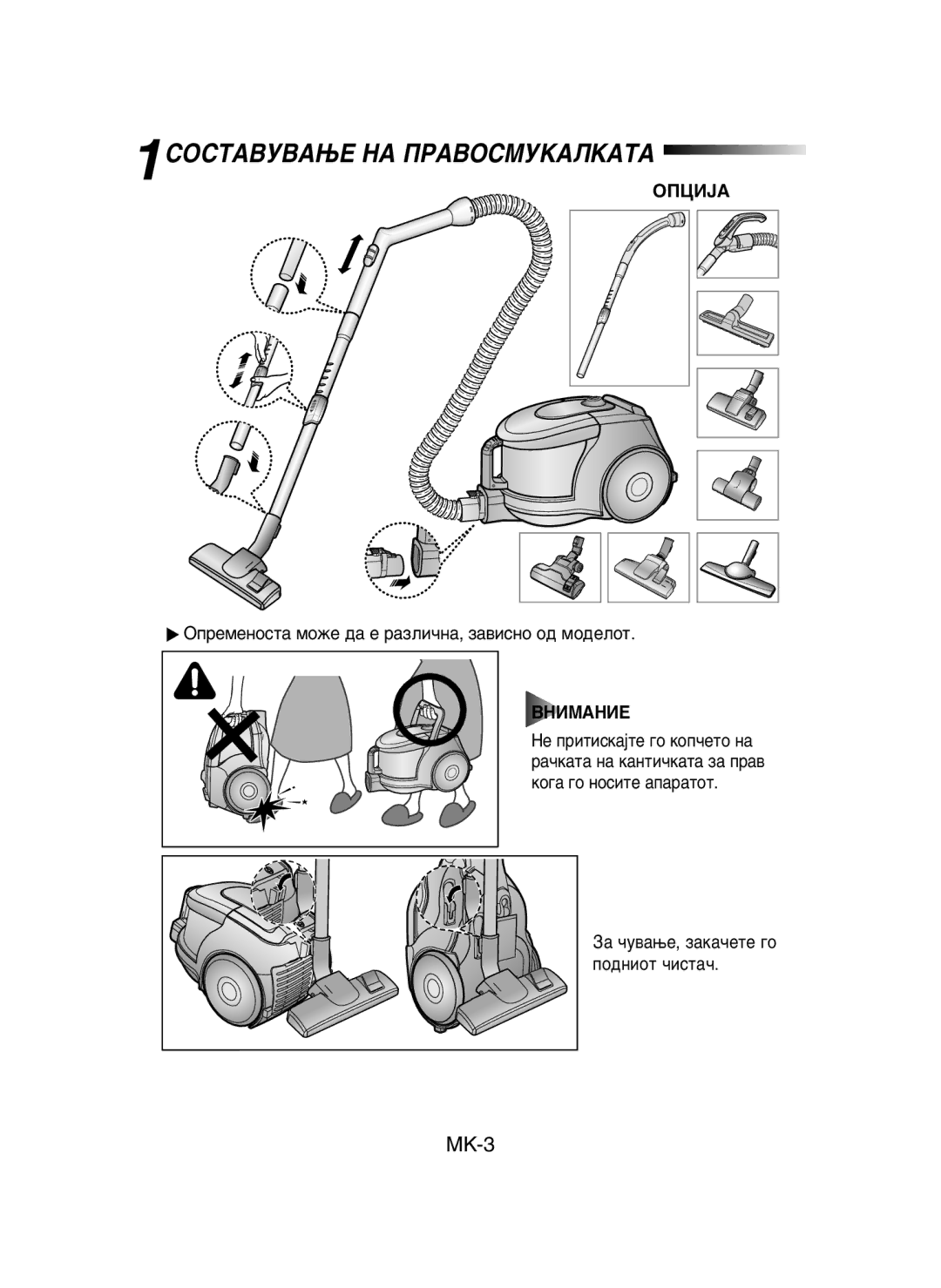 Samsung VCC43Q0V3B/XET manual 1ëéëíÄÇìÇÄæÖ çÄ èêÄÇéëåìäÄãäÄíÄ, Éèñà∑Ä, ÉÔÂÏÂÌÓÒÚ‡ Ïóêâ ‰‡ Â ‡ÁÎË˜Ì‡, Á‡‚ËÒÌÓ Ó‰ ÏÓ‰ÂÎÓÚ 