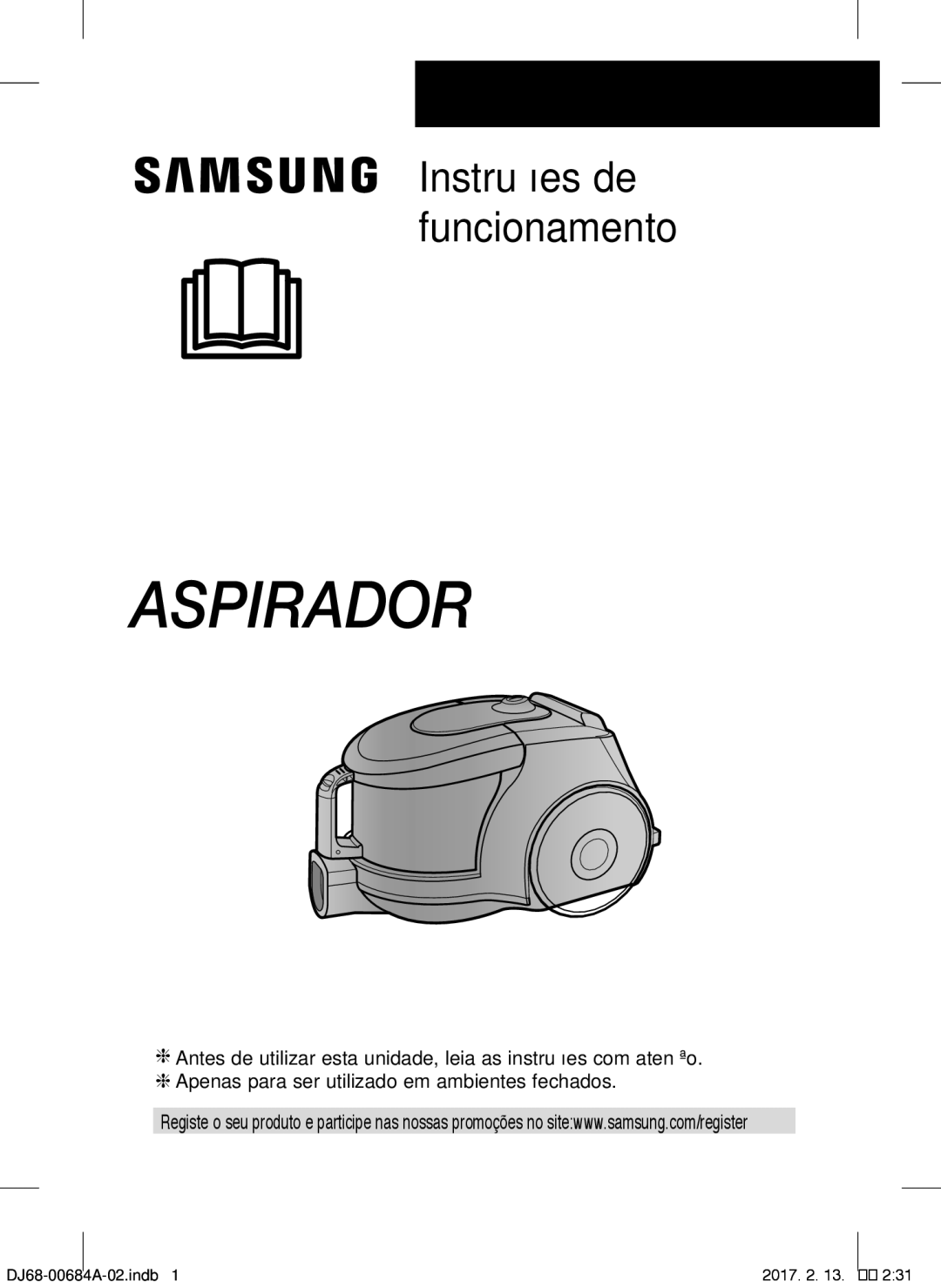 Samsung VCC43Q0V3B/XET manual Aspirador 