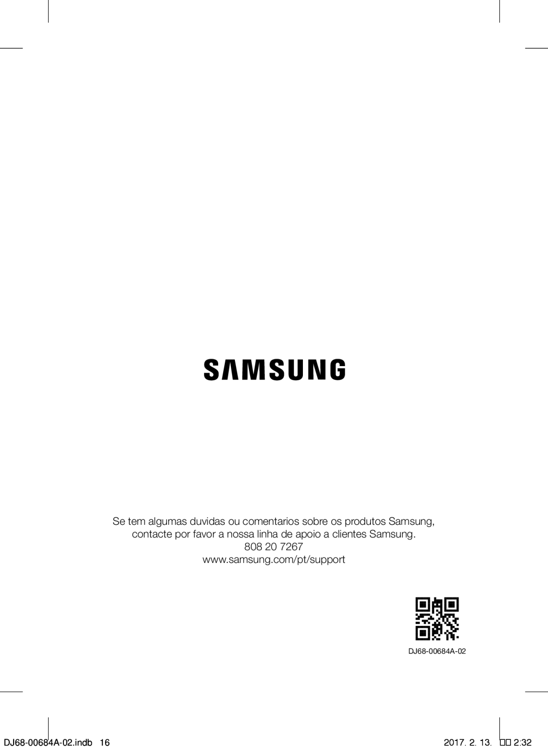 Samsung VCC43Q0V3B/XET manual DJ68-00684A-02 