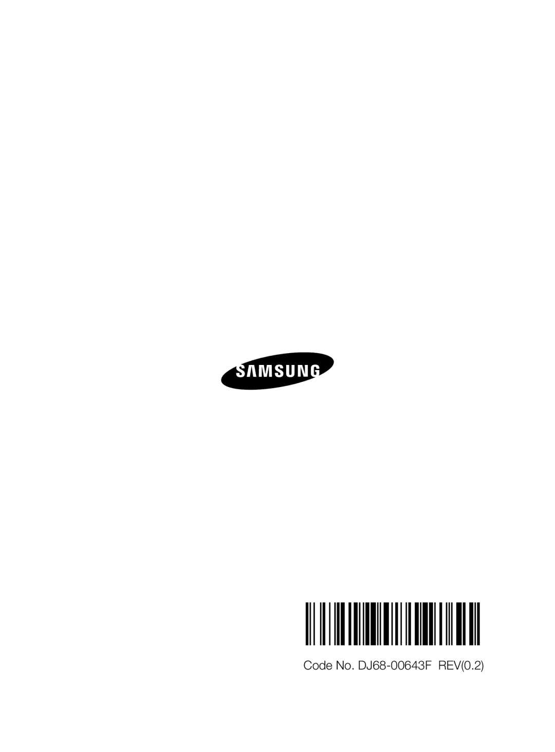 Samsung VCC4470S3O/UMG manual Code No. DJ68-00643F REV0.2 