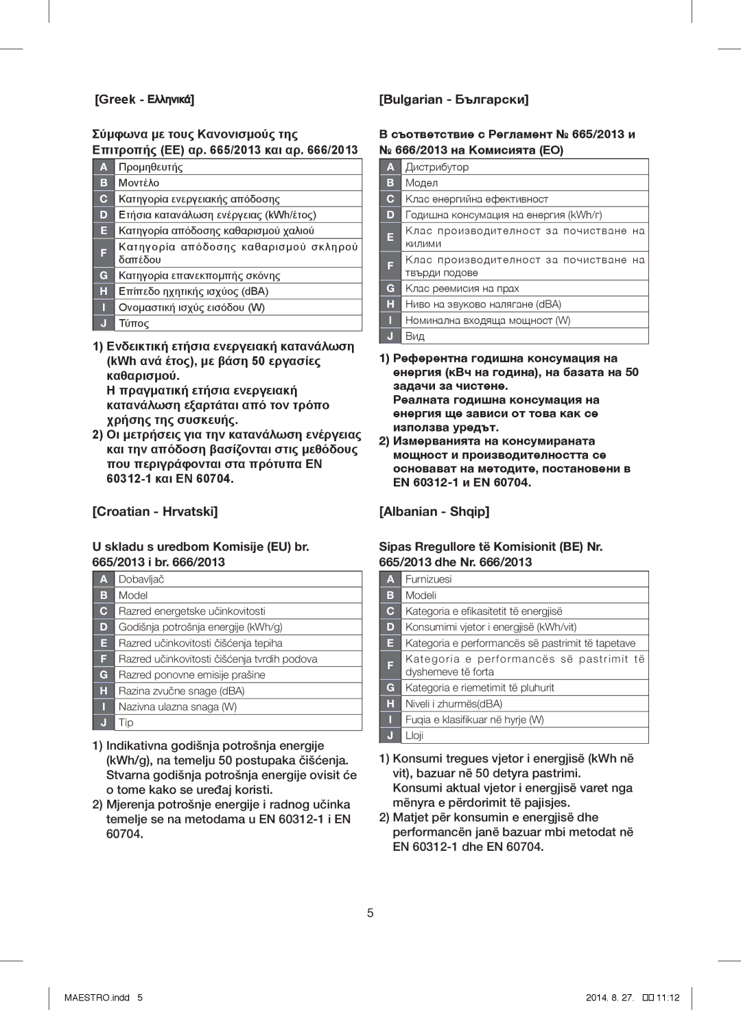 Samsung VCC44E1S3V/BOL, VCC44E0S3B/XEF, VCC44E0S3B/XEC, VCC44E0S3B/BOL, VCC44E0S3G/BOL, VCC44E0S3O/BOL manual Greek Ελληνικά 