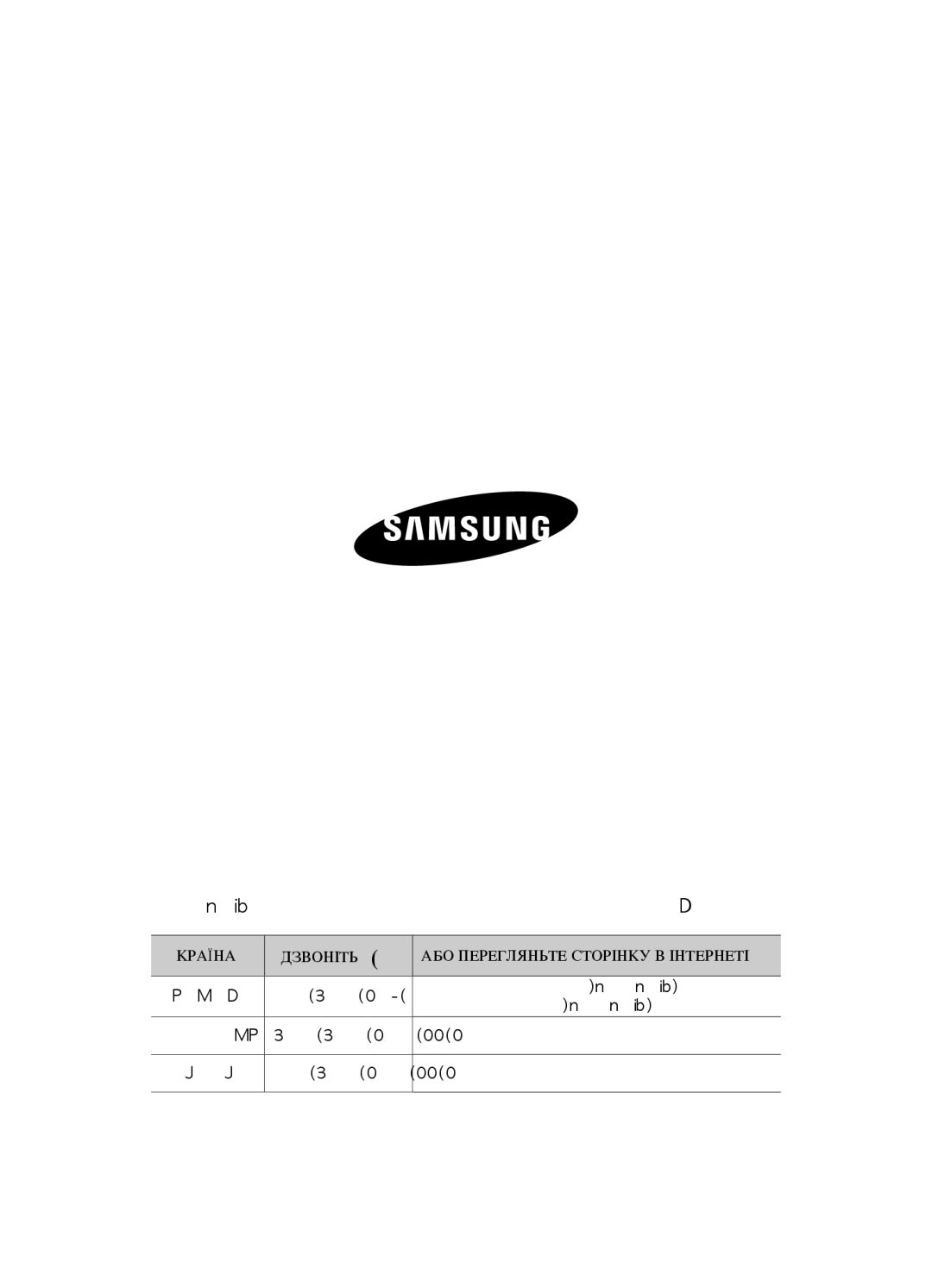 Samsung VCC4520S3B/XEV, VCC4520S3S/XEV, VCC452AS3R/XEV, VCC452AS3R/RVC manual КРаЇНа ДЗВоНІТЬ 