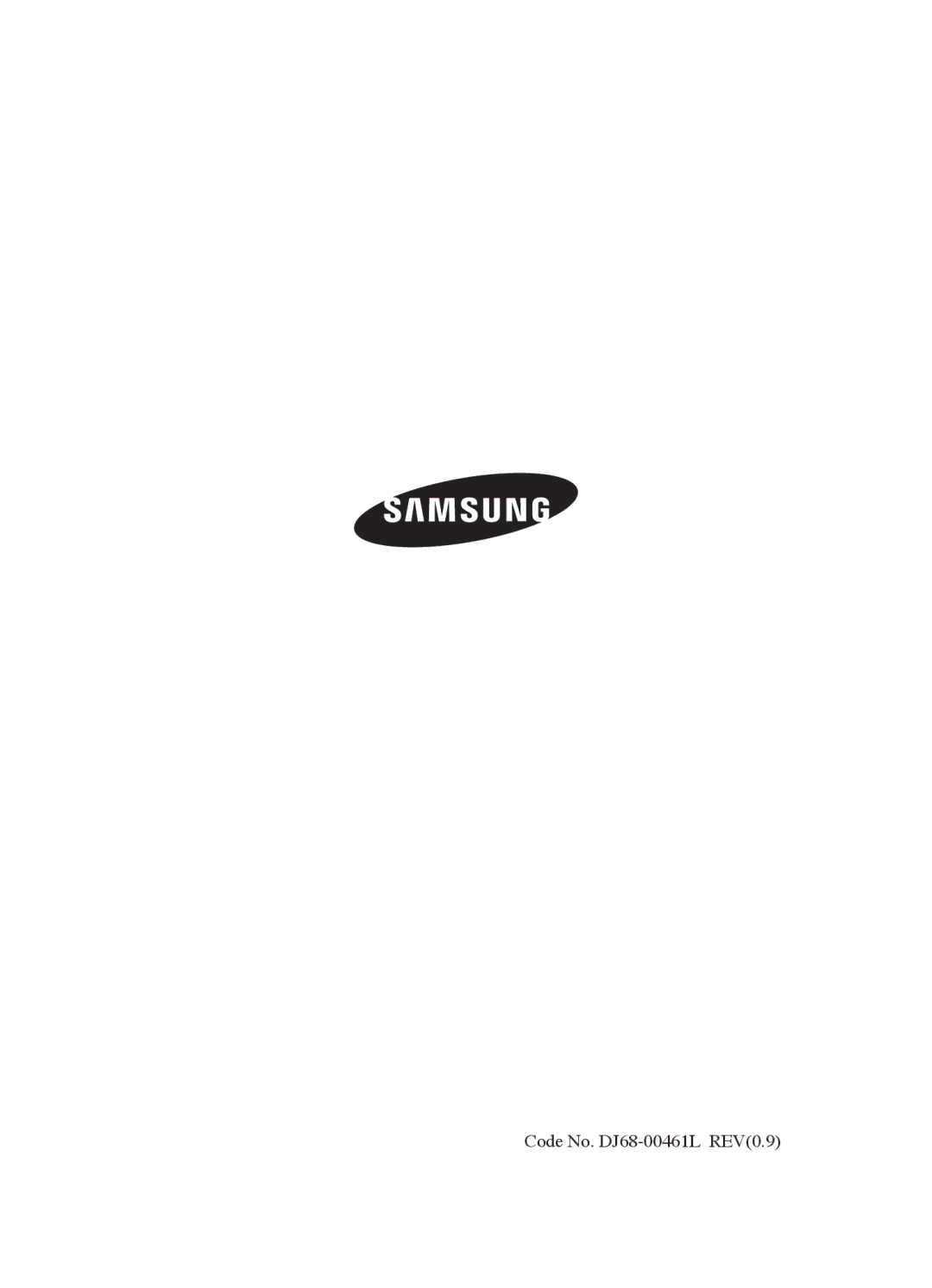 Samsung VCC4520S3B/XEV, VCC4520S3S/XEV, VCC452AS3R/XEV, VCC452AS3R/RVC manual Code No. DJ68-00461L REV0.9 