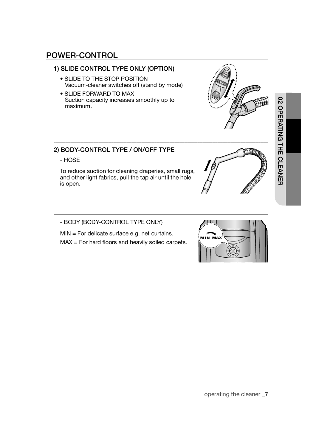 Samsung VCC4570S3K/KSG, VCC4550V36/BOL, VCC4550V3B/BOL manual Power-Control 