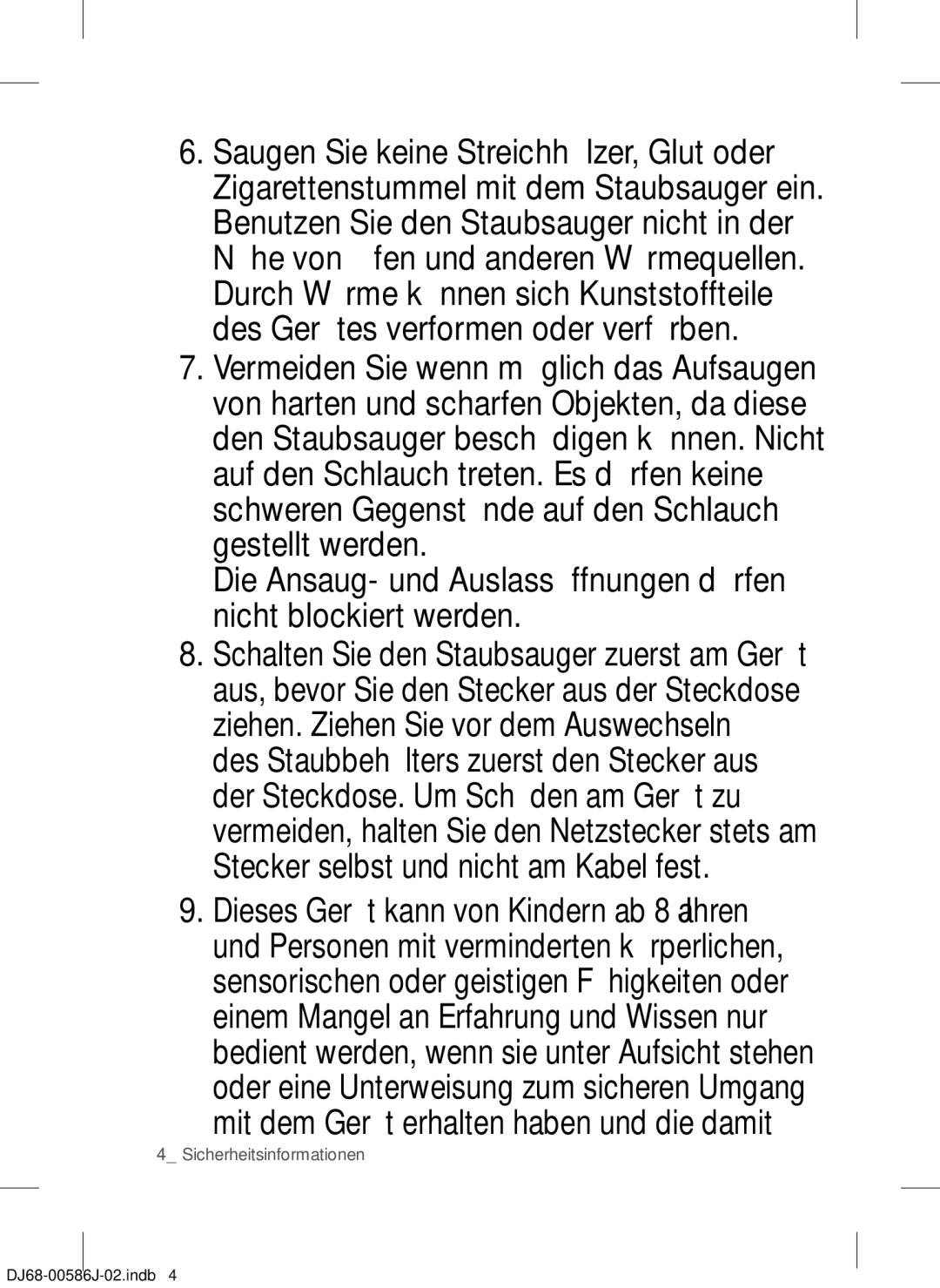 Samsung VCC45S0S3R/XAG, VCC45S0S3R/XEF, VCC45S0S3R/XEH manual Mit dem Gerät erhalten haben und die damit 