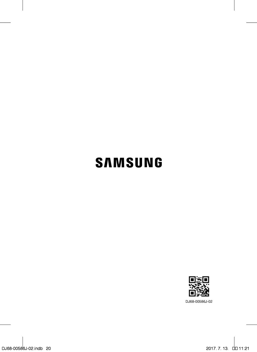 Samsung VCC45S0S3R/XEH, VCC45S0S3R/XAG, VCC45S0S3R/XEF manual DJ68-00586J-02 