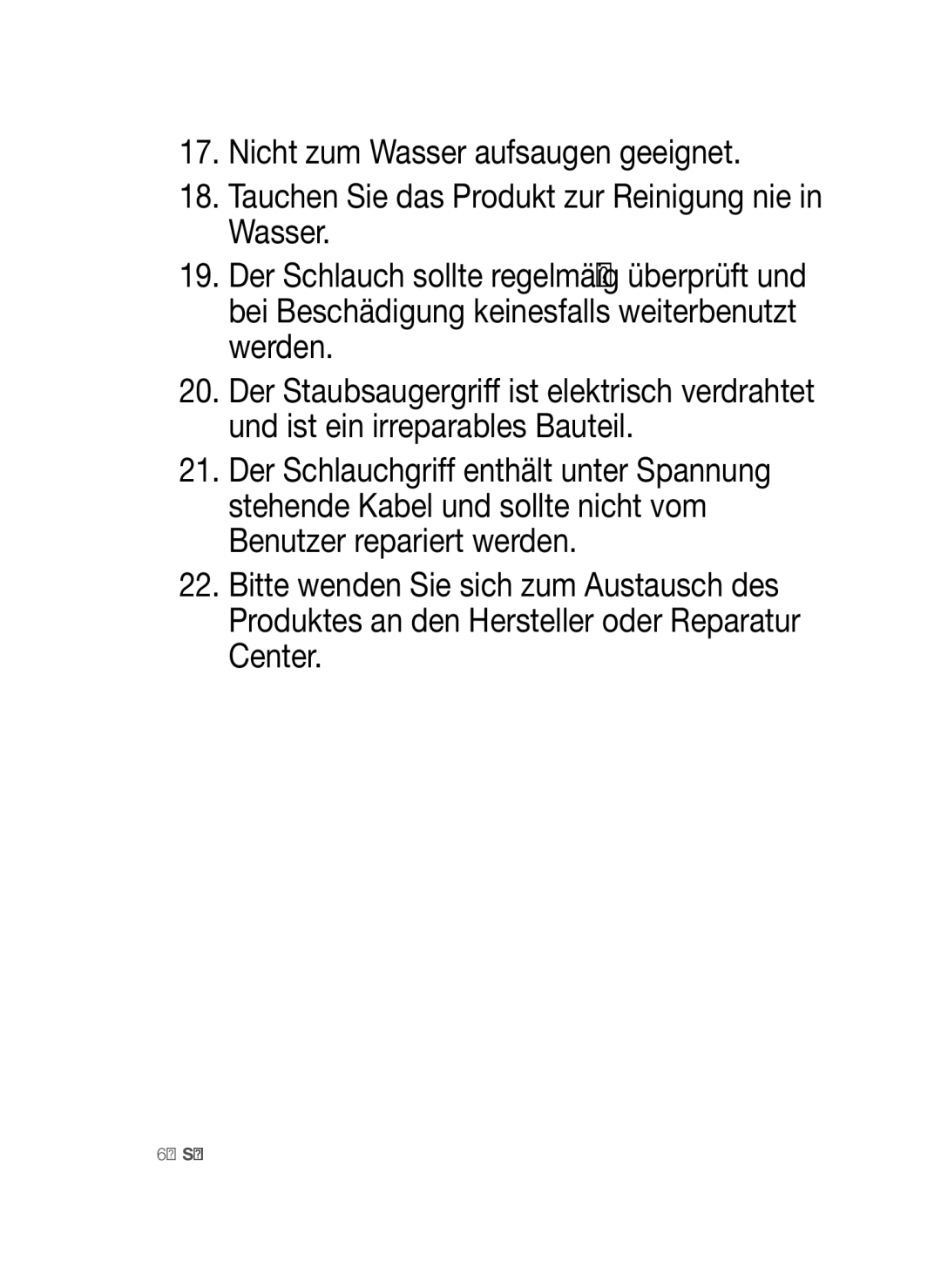 Samsung VCC45S0S3R/XEH, VCC45S0S3R/XAG, VCC45S0S3R/XEF manual Sicherheitsinformationen 