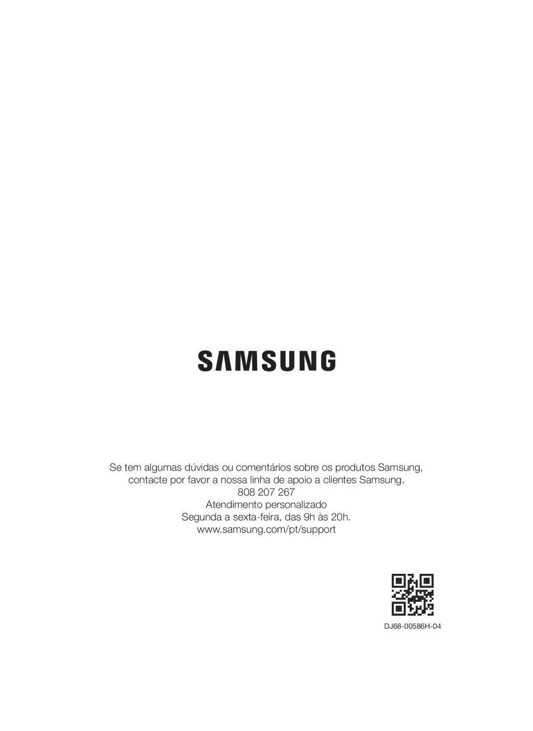 Samsung VCC45W0S3B/XEP, VCC45W1S3S/XET, VCC45W0S3R/XEC manual DJ68-00586H-04 