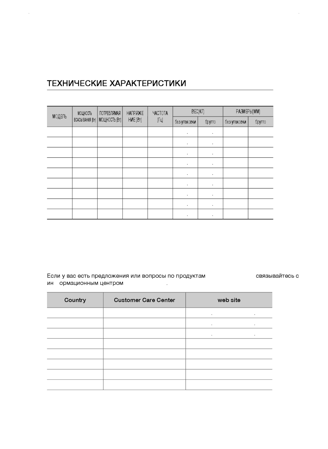 Samsung VCC4760H33/XEV manual Russia, Kazakhstan, Uzbekistan, Tajikistan, Kyrgyzstan, Georgia, Armenia, Azerbaijan 