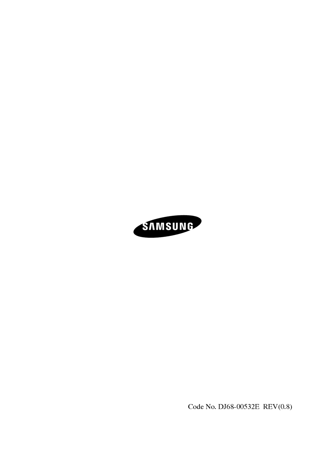 Samsung VCC4760H33/XEV manual Code No. DJ68-00532E REV0.8 