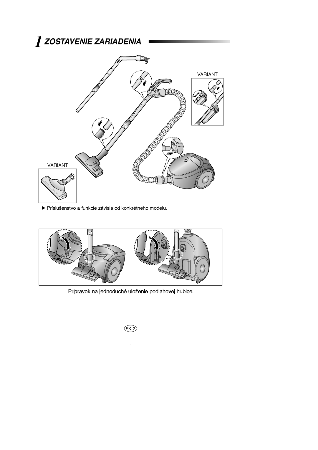 Samsung VCC5120V3S/XEV, VCC5120V3S/XEE, VCC5120V33/XEH manual Zostavenie Zariadenia 