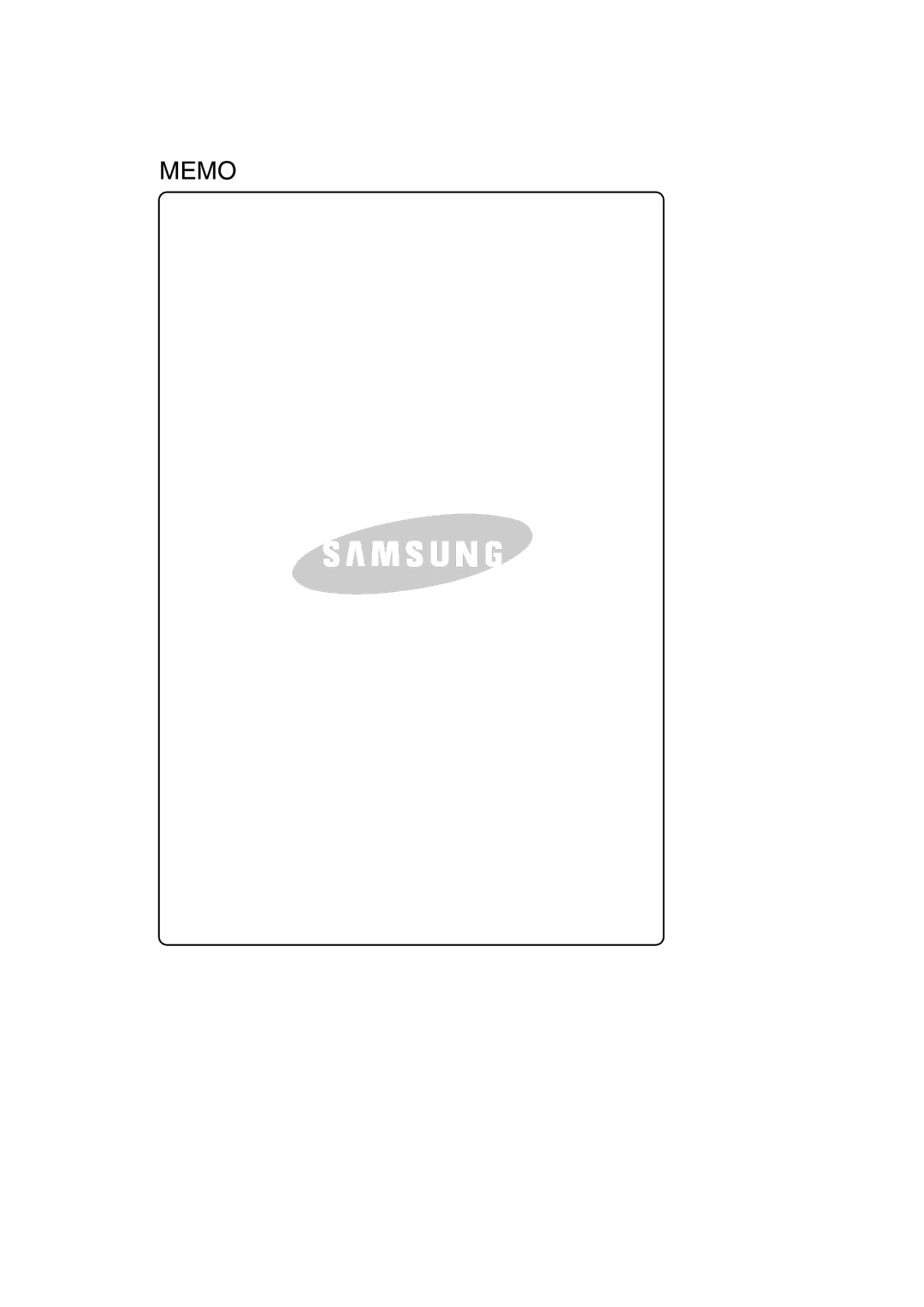 Samsung VCC5135H32/XEV, VCC5150H3O/SBW, VCC5150H3B/XEV, VCC5135H33/SBW, VCC5138H3R/SBW, VCC5120V3S/XEE, VCC5120V33/XEH Memo 