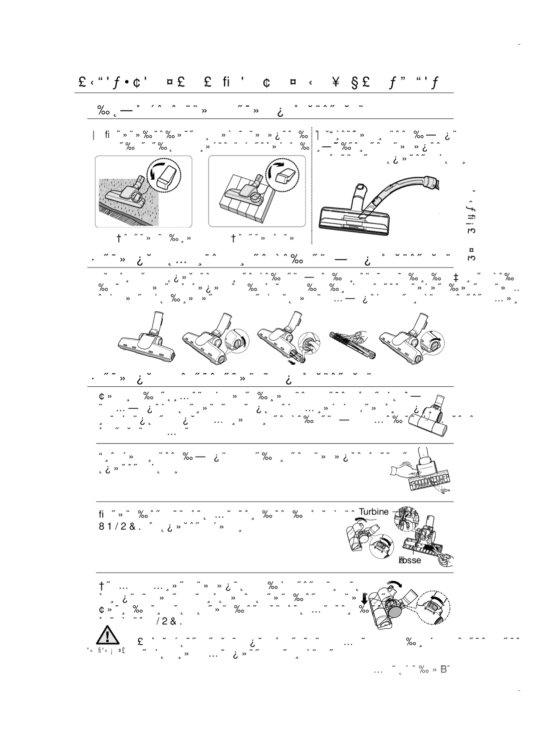 Samsung VCC52E5V36/BOL, VCC52E5V3O/XEH Использование И Уход ЗА Насадками ДЛЯ Пола, Двухпозиционная щетка дополнительно 