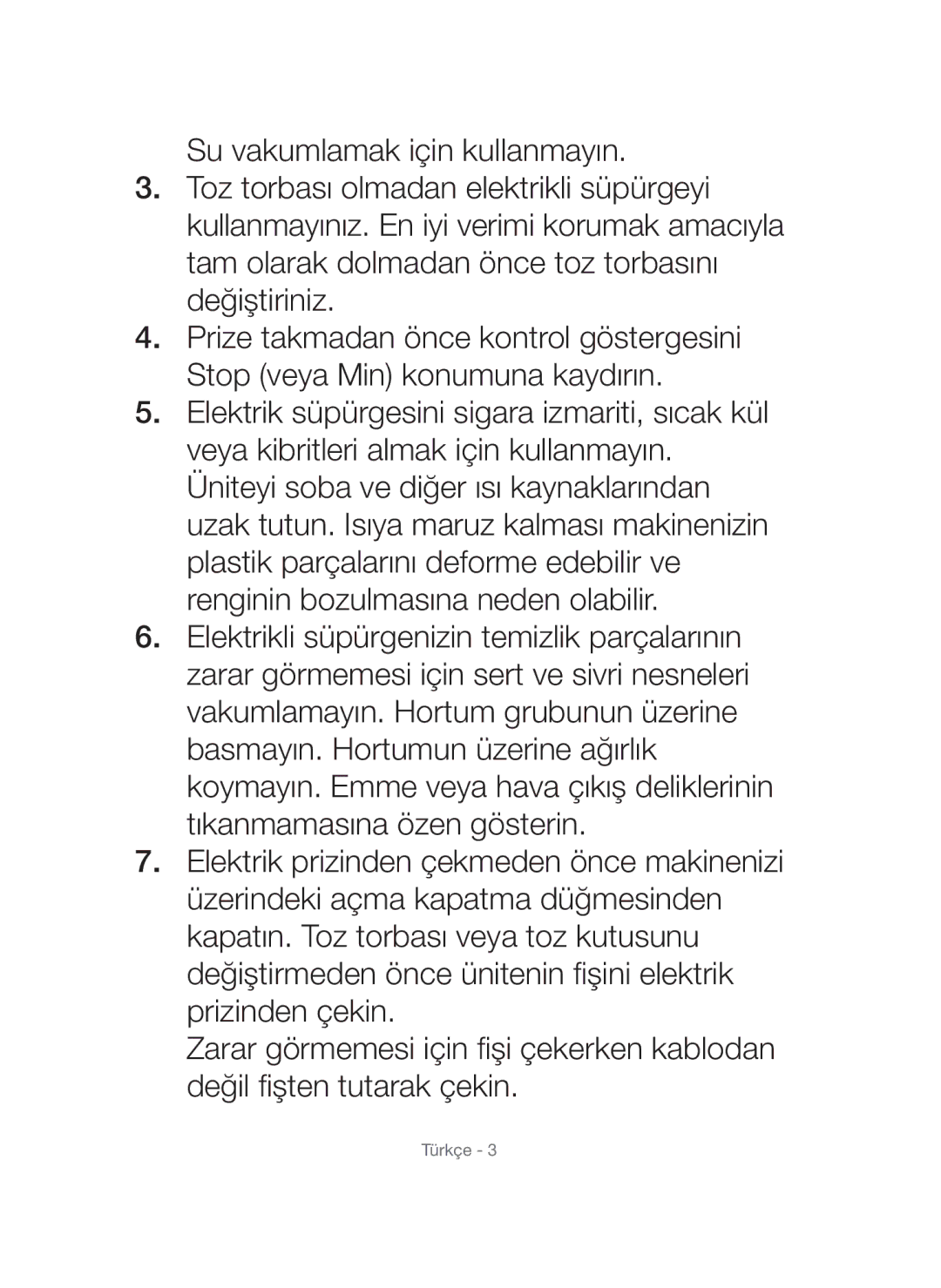 Samsung VCC54F0V3R/XTR manual Türkçe 