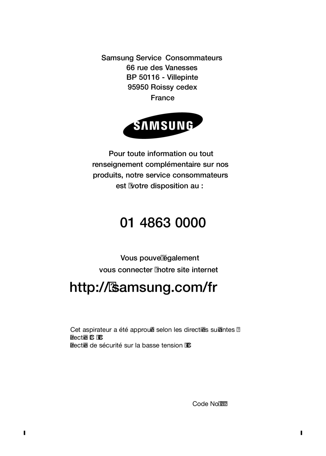 Samsung VCC54J0V3B/XEF manual 01 4863 