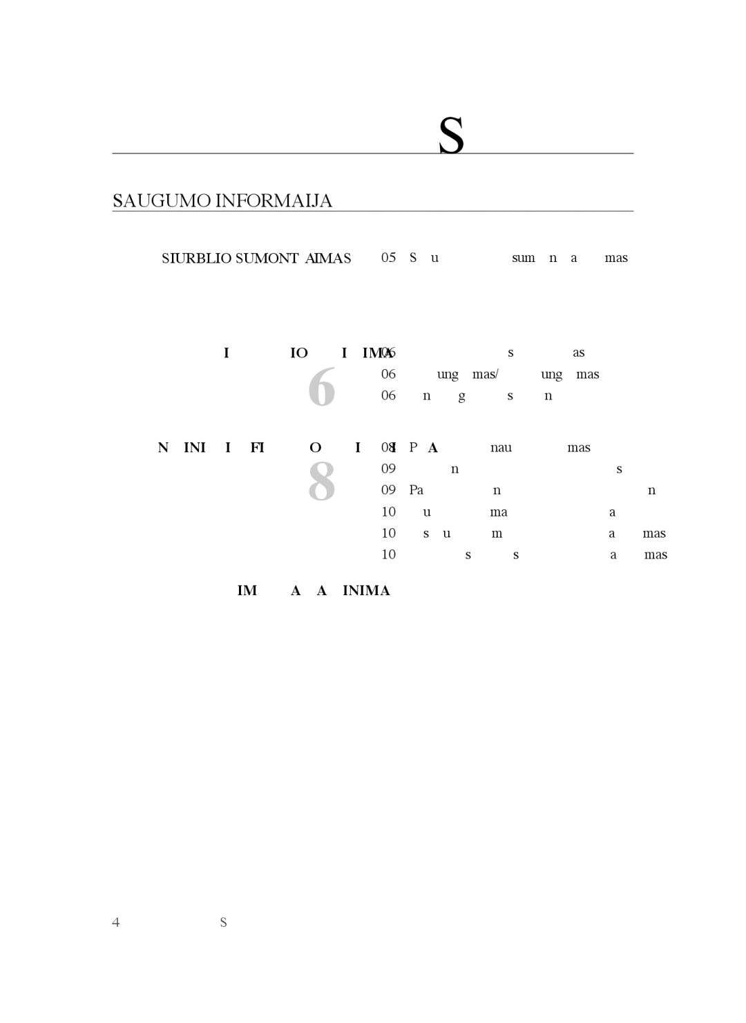 Samsung VCC5630V32/XEV, VCC5640V3R/XSB, VCC5660V3K/XSB, VCC5640V37/XSB manual Siurblio Sumontavimas, Gedimų PAŠALINIMAS11 