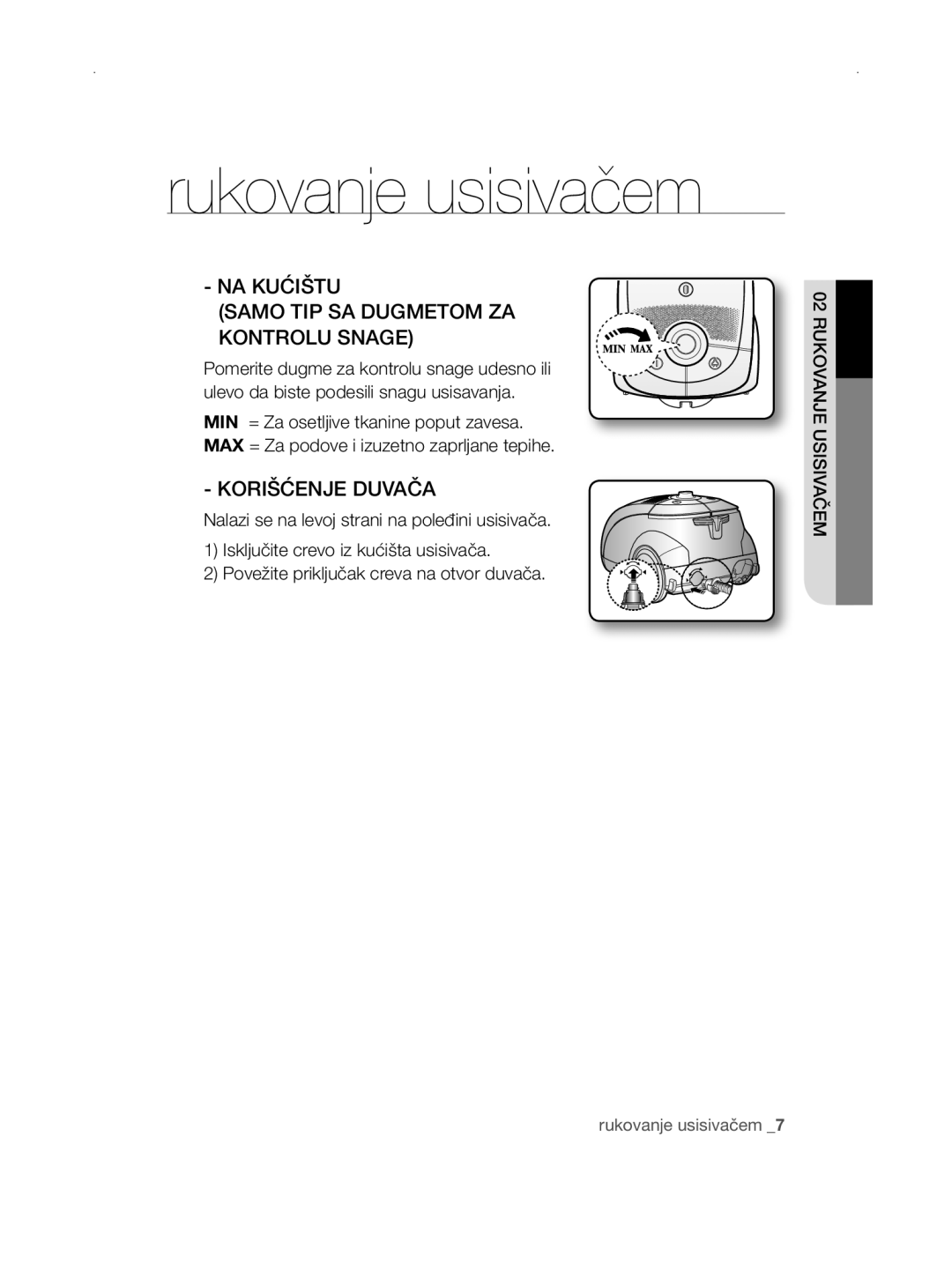 Samsung VCC5670V32/TWL, VCC5670V3W/XEH, VCC5670V3R/TWL NA Kućištu Samo TIP SA Dugmetom ZA Kontrolu Snage, Korišćenje Duvača 