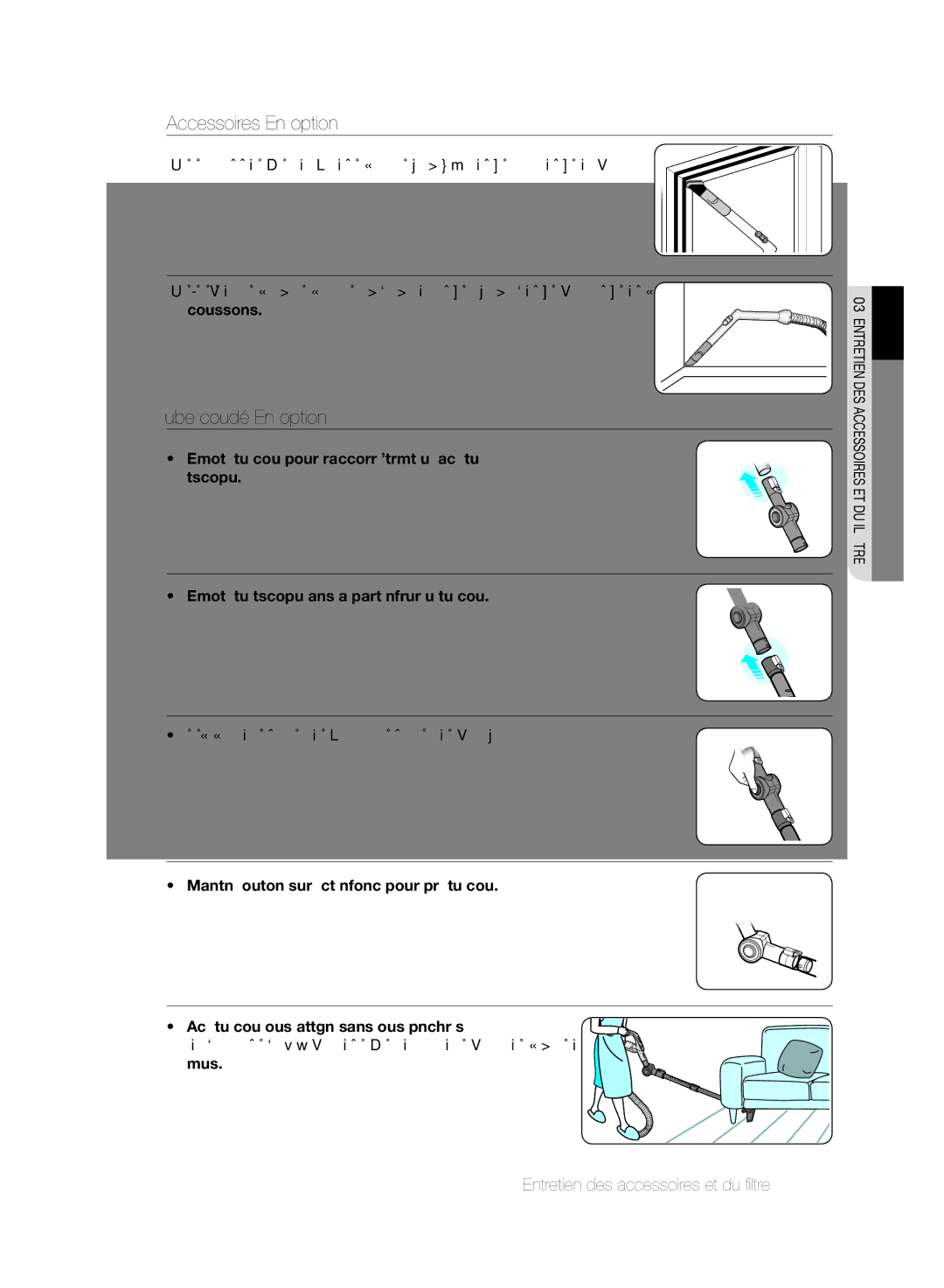 Samsung VCC6170V3A/XEF manual Tube coudé En option 