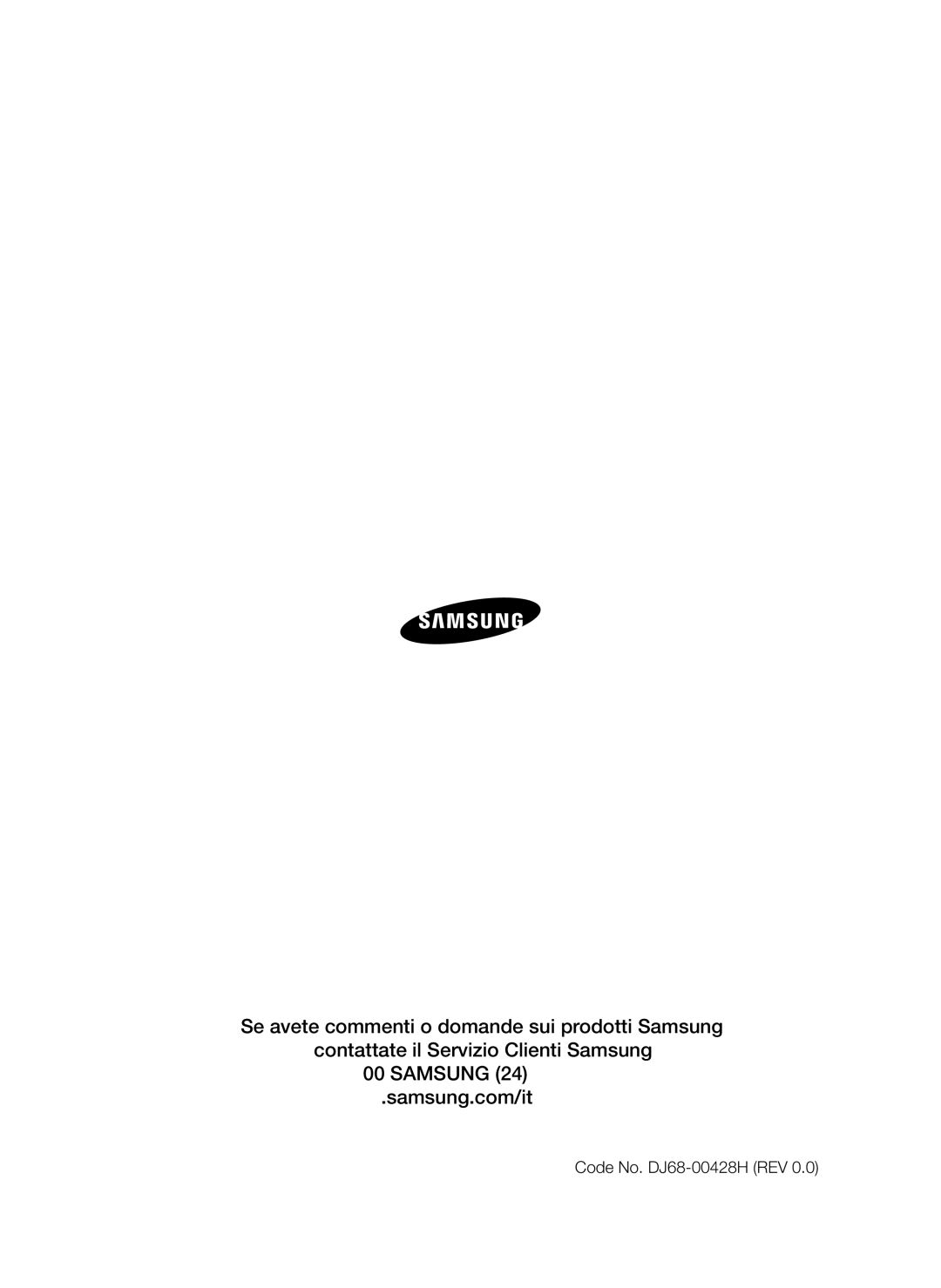 Samsung VCC6340H33/XET manual Code No. DJ68-00428H REV 