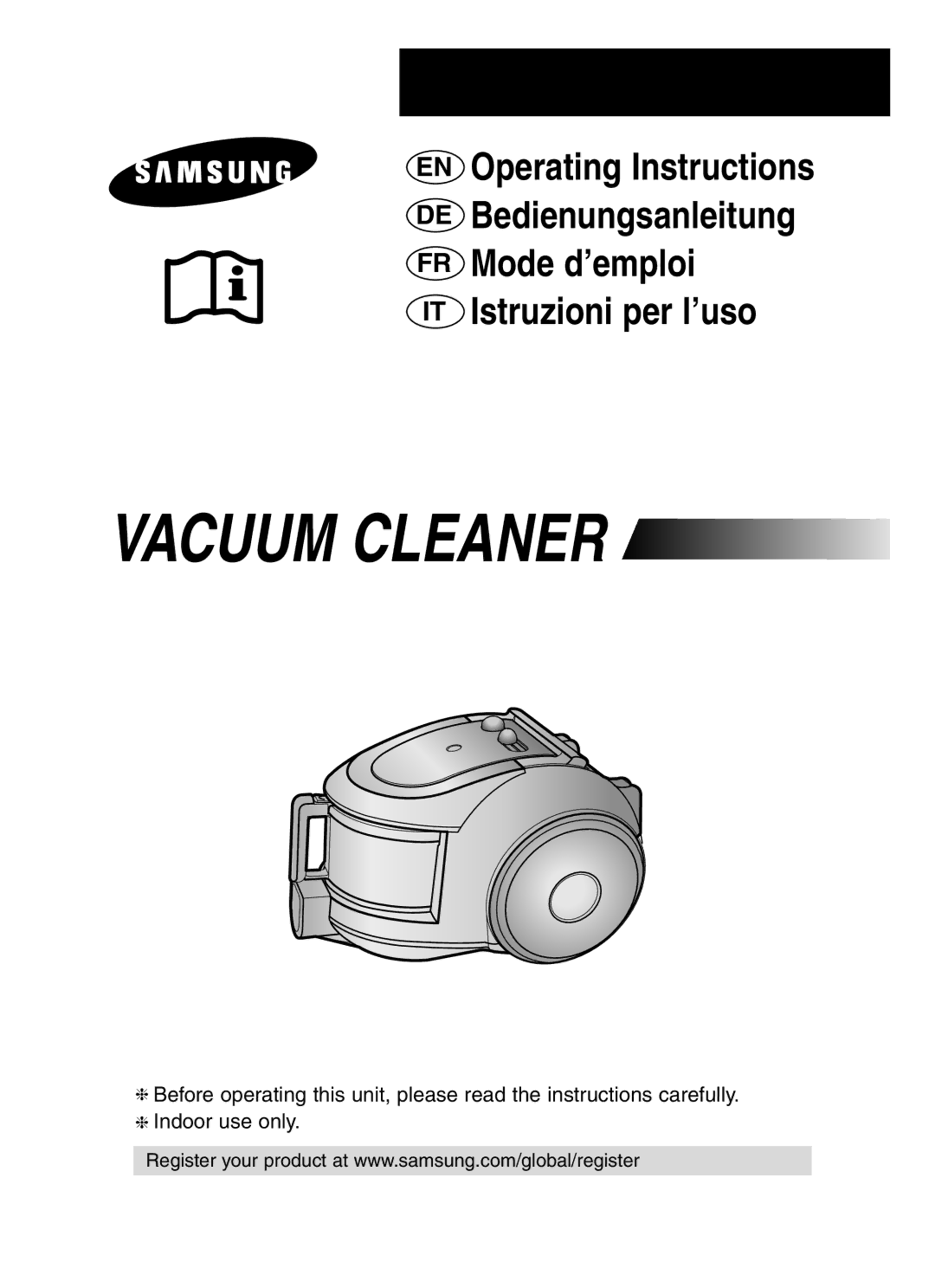 Samsung VCC6530V3R/XEH manual Vacuum Cleaner 