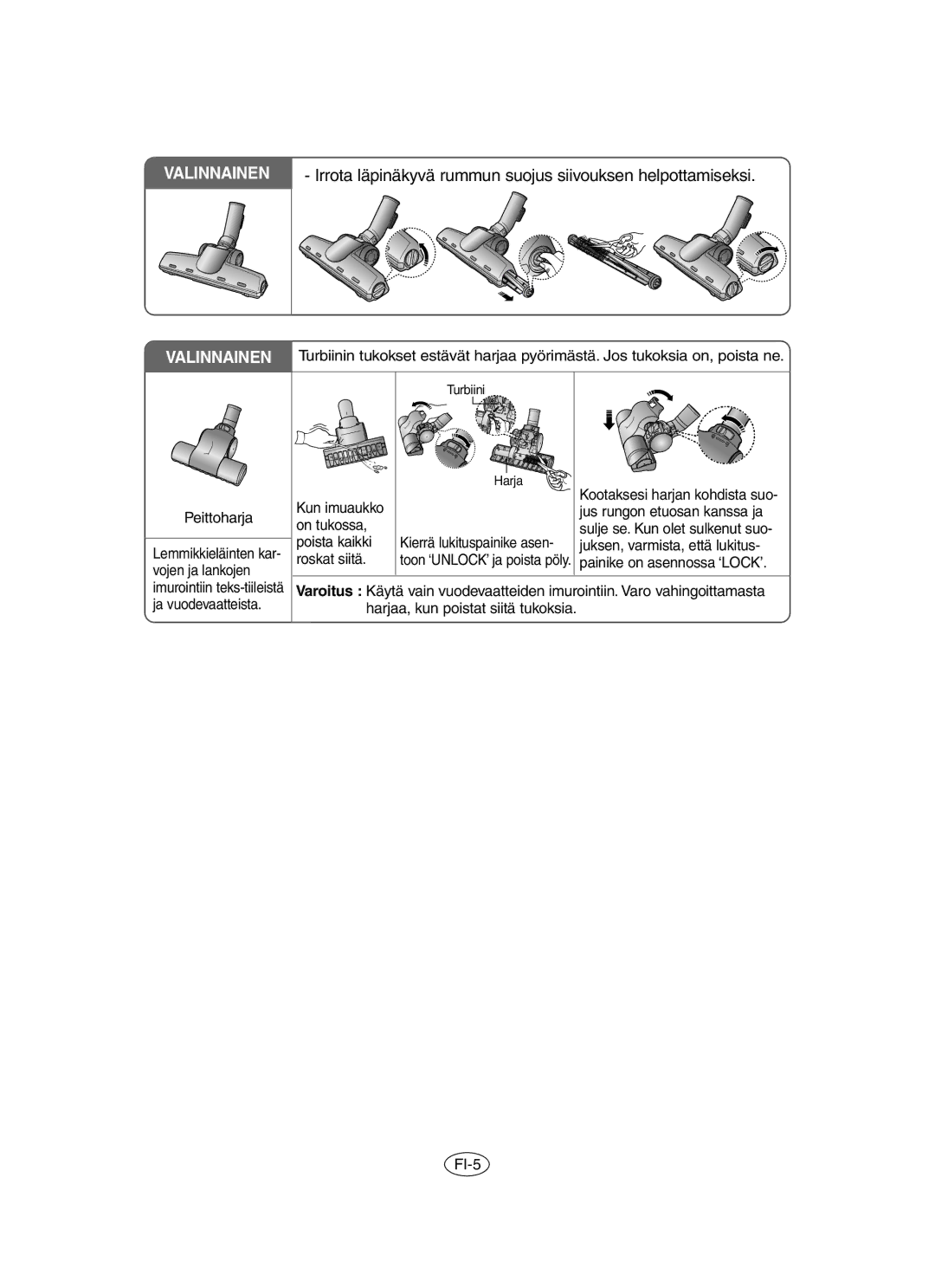 Samsung VCC6560V2R/UMG, VCC6560V3R/XEE, VCC6530V3B/SBW, VCC6560V3B/SML, VCC6560V3G/SBW, VCC6530V3R/XEE manual Valinnainen 