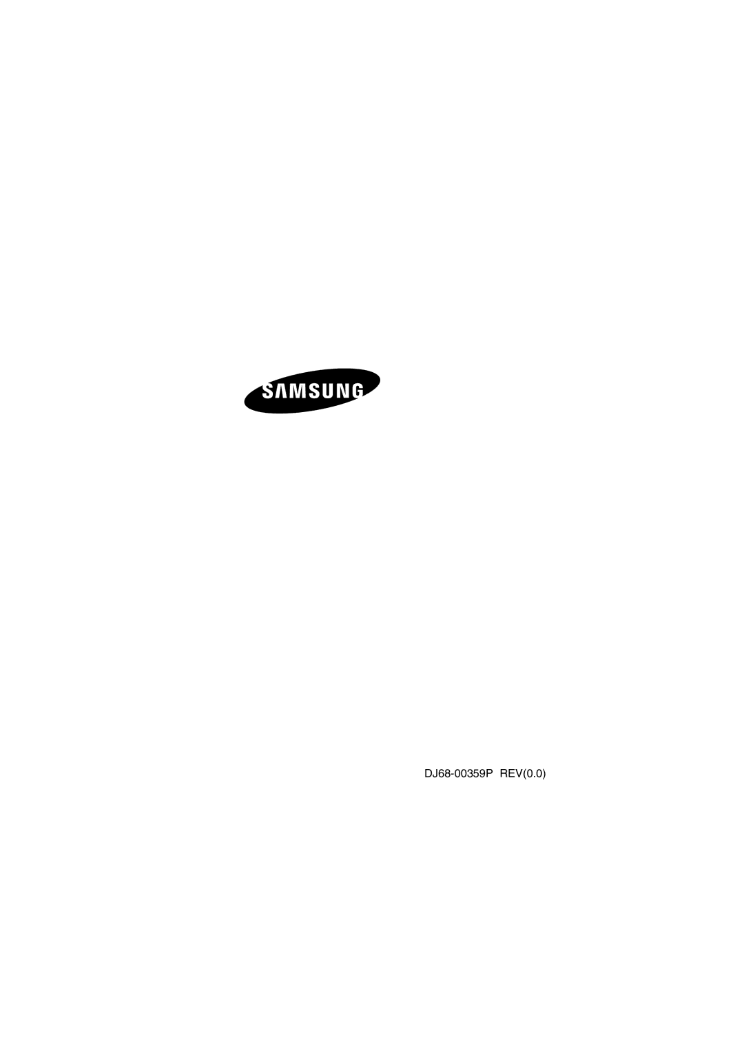 Samsung VCC6630H3S/XEV, VCC6630H3S/PIC, VCC6630H3S/SML manual DJ68-00359P REV0.0 