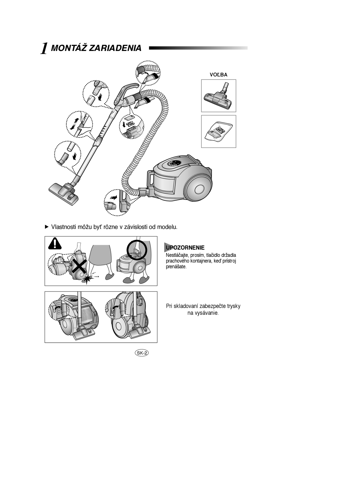 Samsung VCC6631H3K/XEF, VCC6631H3S/XEH, VCC6651H3K/XEH manual Montáž Zariadenia, Upozornenie 