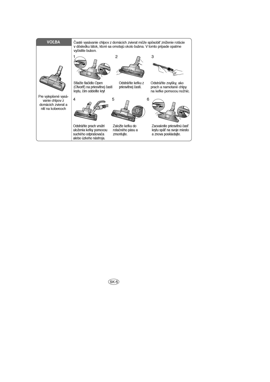 Samsung VCC6631H3K/XEF, VCC6631H3S/XEH, VCC6651H3K/XEH manual Voªba 