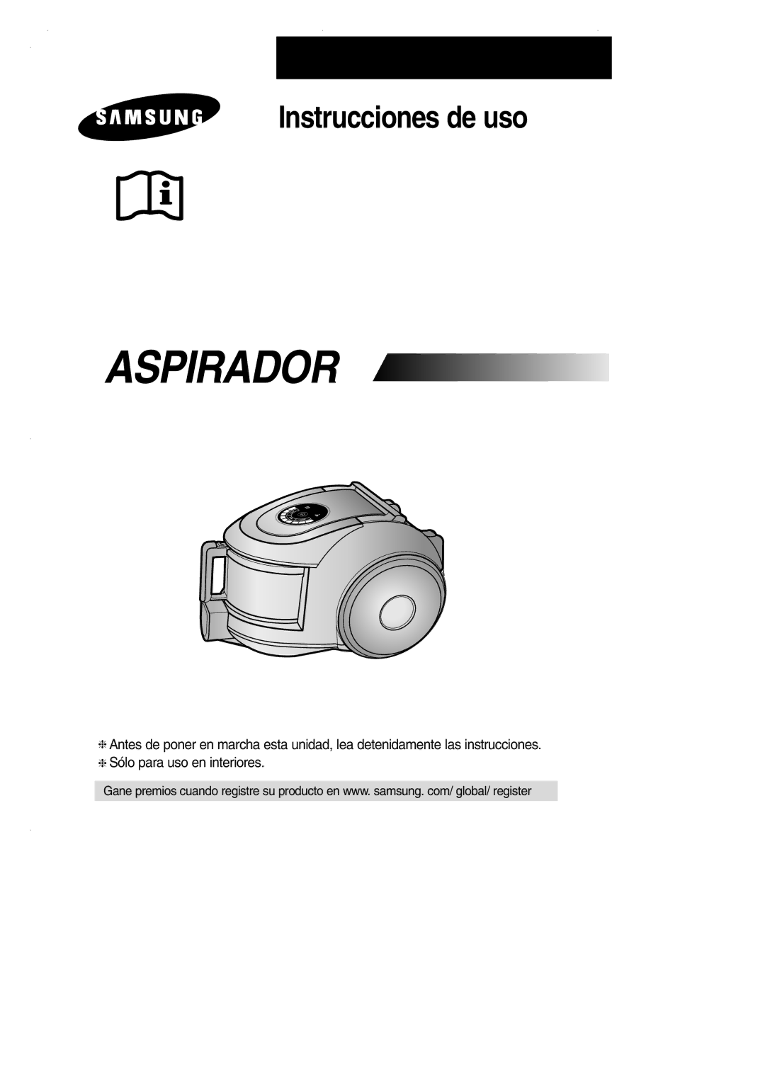 Samsung VCC6650H3S/XEC manual Aspirador 