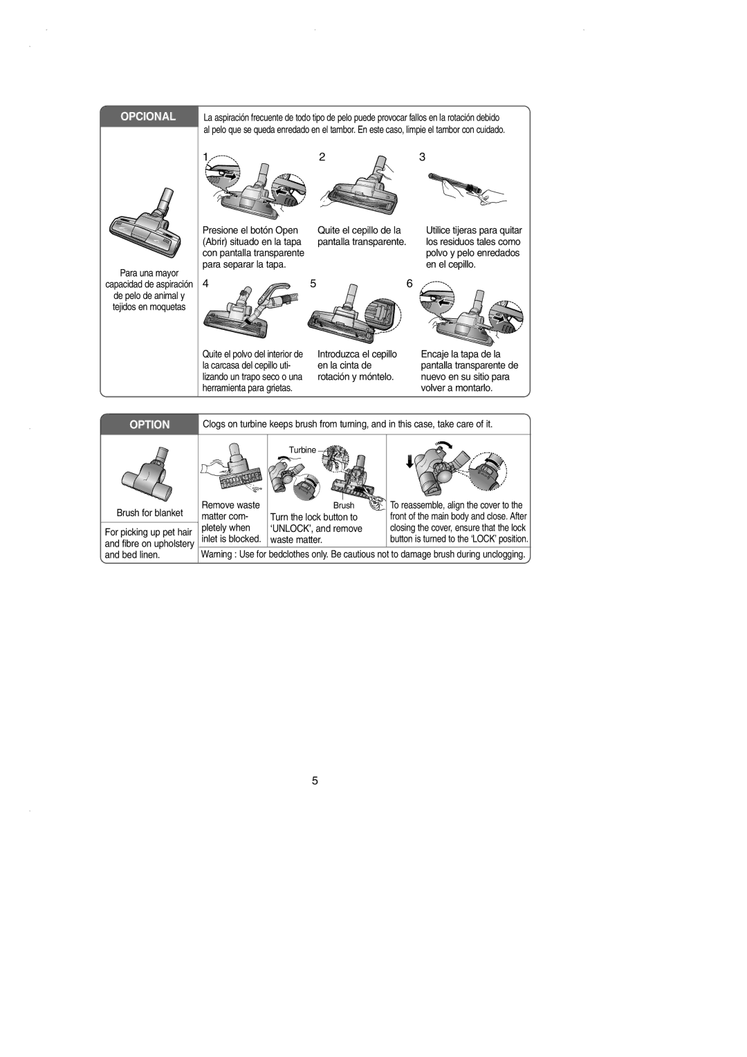 Samsung VCC6650H3S/XEC manual Option 