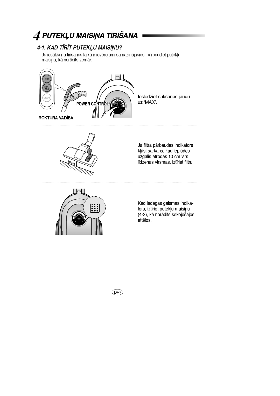 Samsung VCC6657H3K/XEV, VCC6650H3K/SBW, VCC6658H3C/XEV, VCC6657H3C/XEV, VCC6630H3S/SBW manual PUTEKπU MAISIøA T±R±ŠANA 