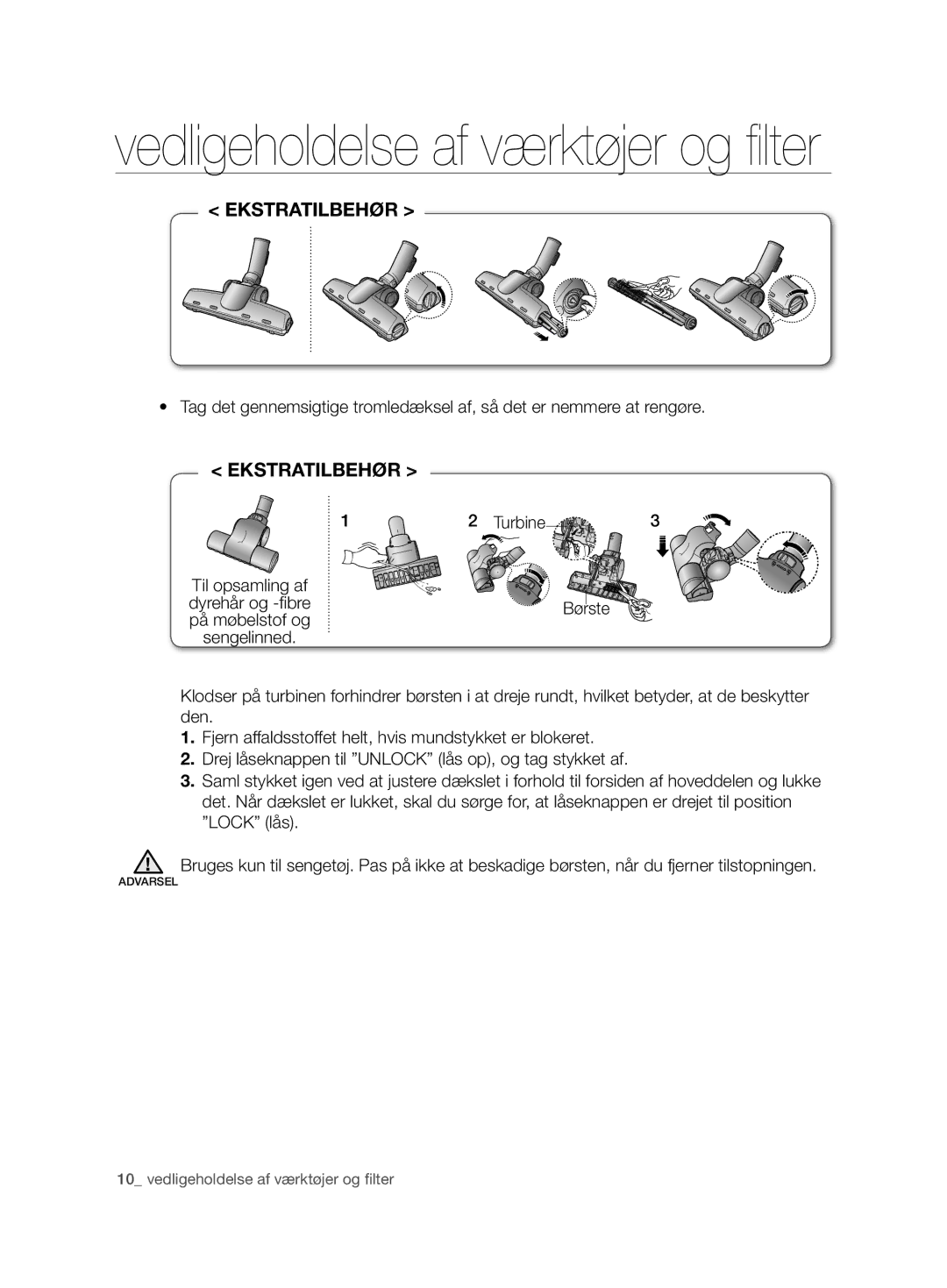 Samsung VCC6750V3R/XEE, VCC6750V31/XEE manual Børste 