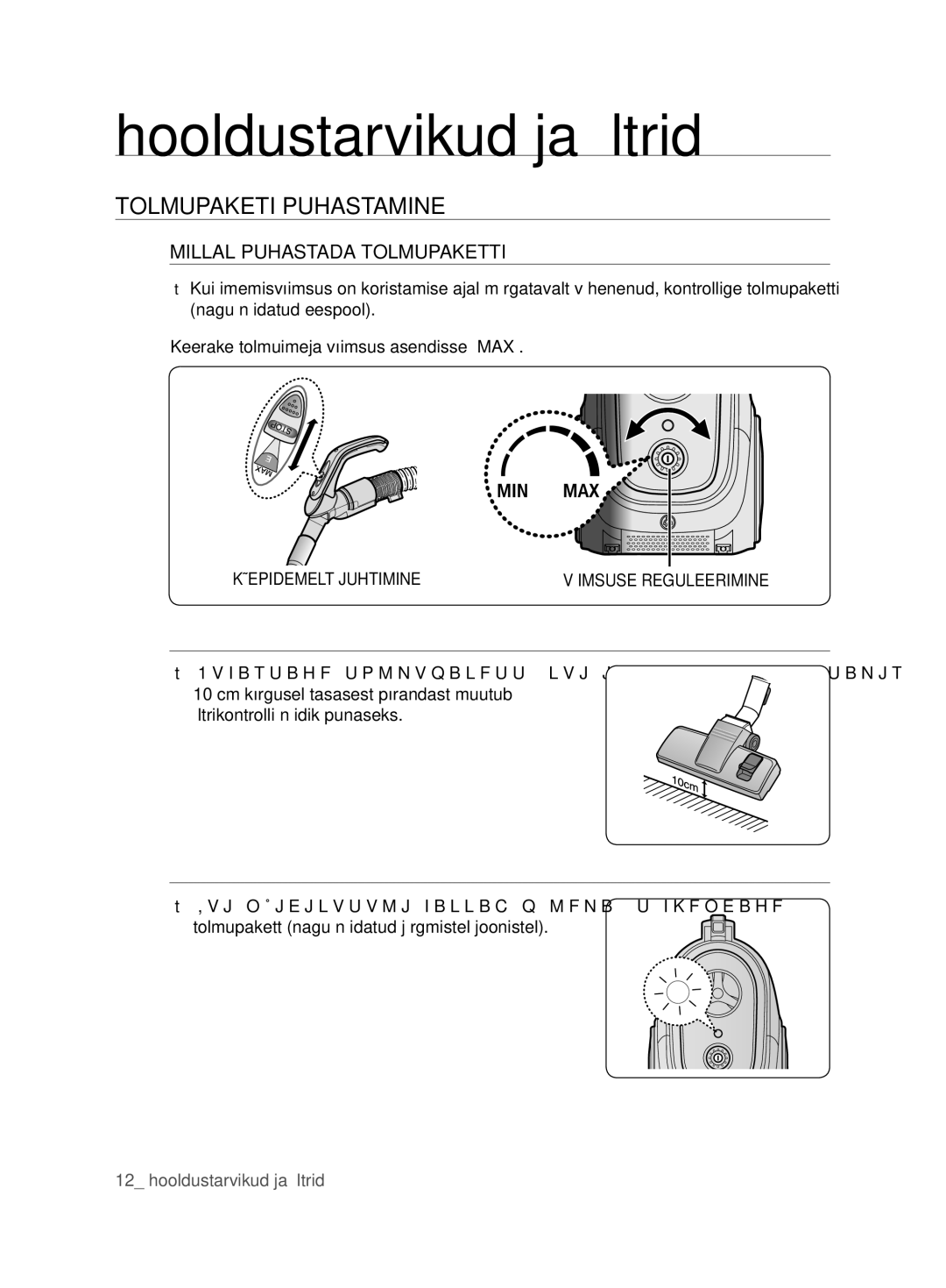 Samsung VCC6790H3R/XSB, VCC6780V31/XSB manual Tolmupaketi Puhastamine, Millal Puhastada Tolmupaketti 