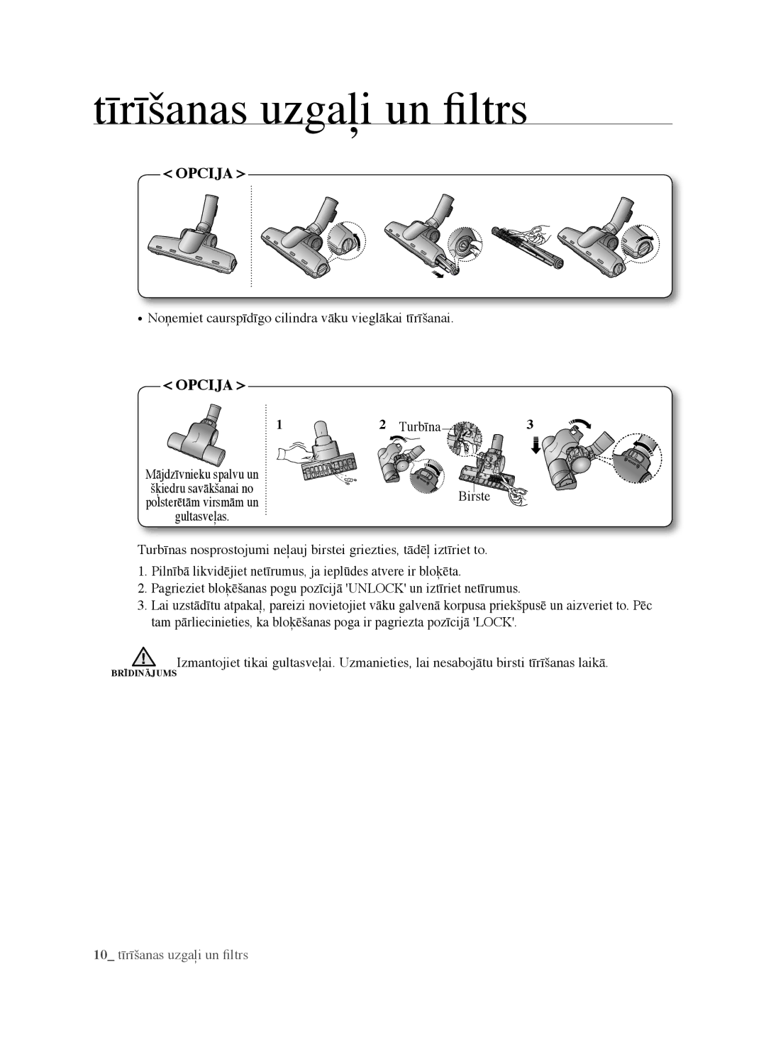 Samsung VCC6790H3R/XSB, VCC6780V31/XSB manual Turbīna 