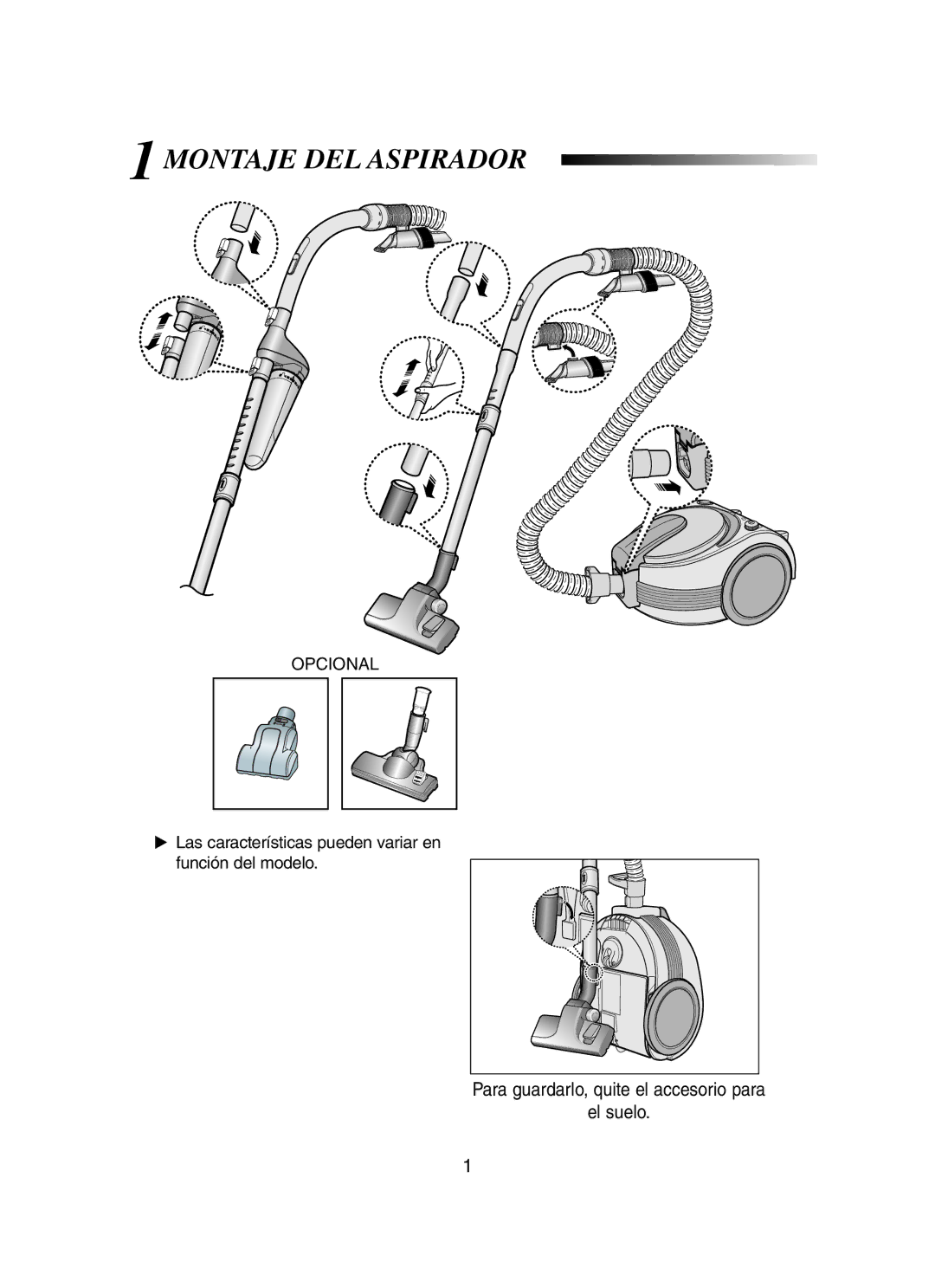 Samsung VCC7003V3G/XEC manual Montaje DEL Aspirador 
