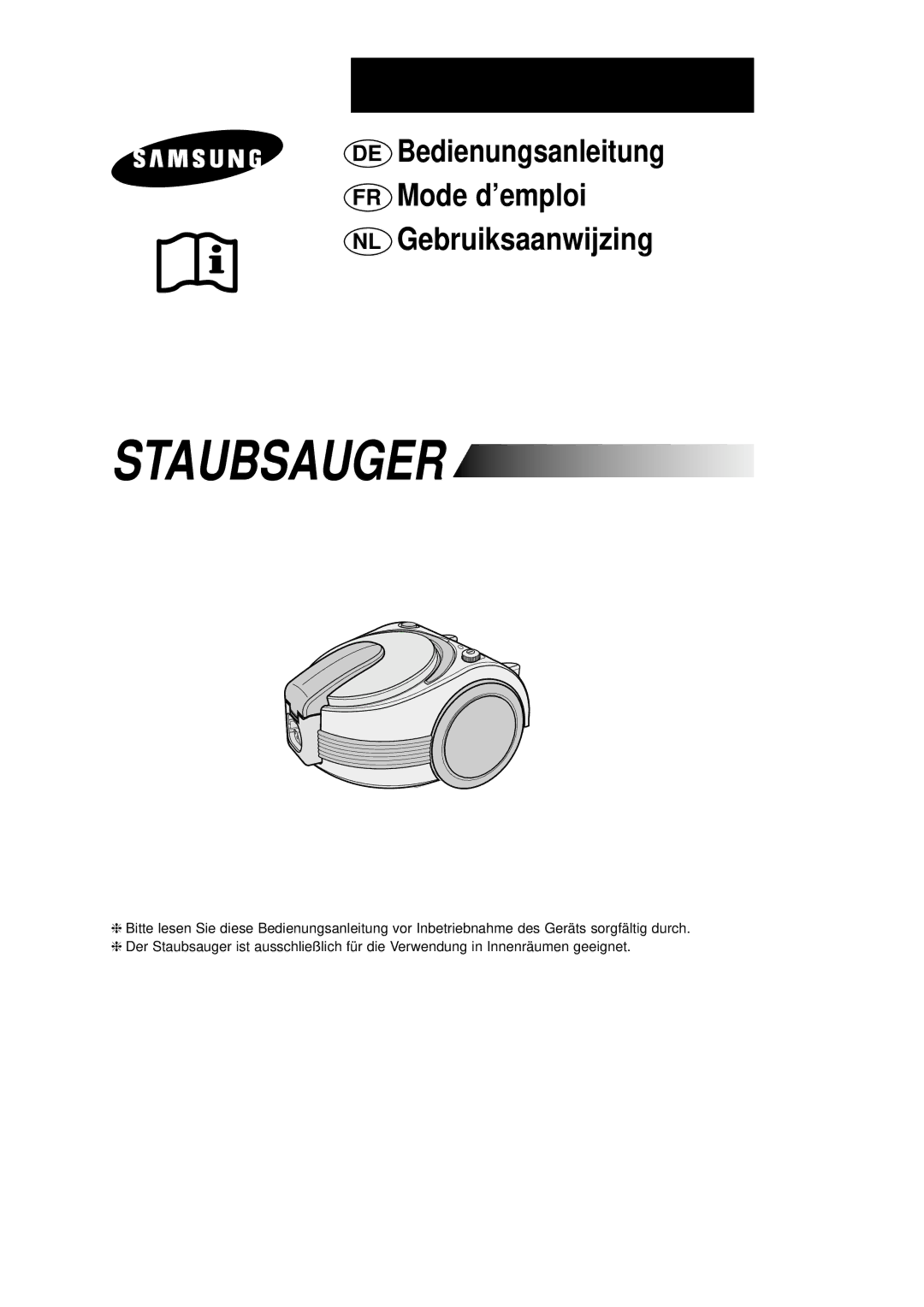 Samsung VCC7020V3B/XEG manual Staubsauger 