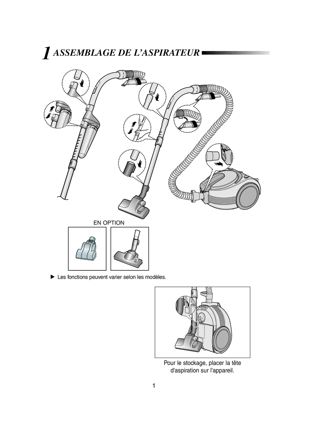 Samsung VCC7031V3S/XEF manual Assemblage DE L’ASPIRATEUR 