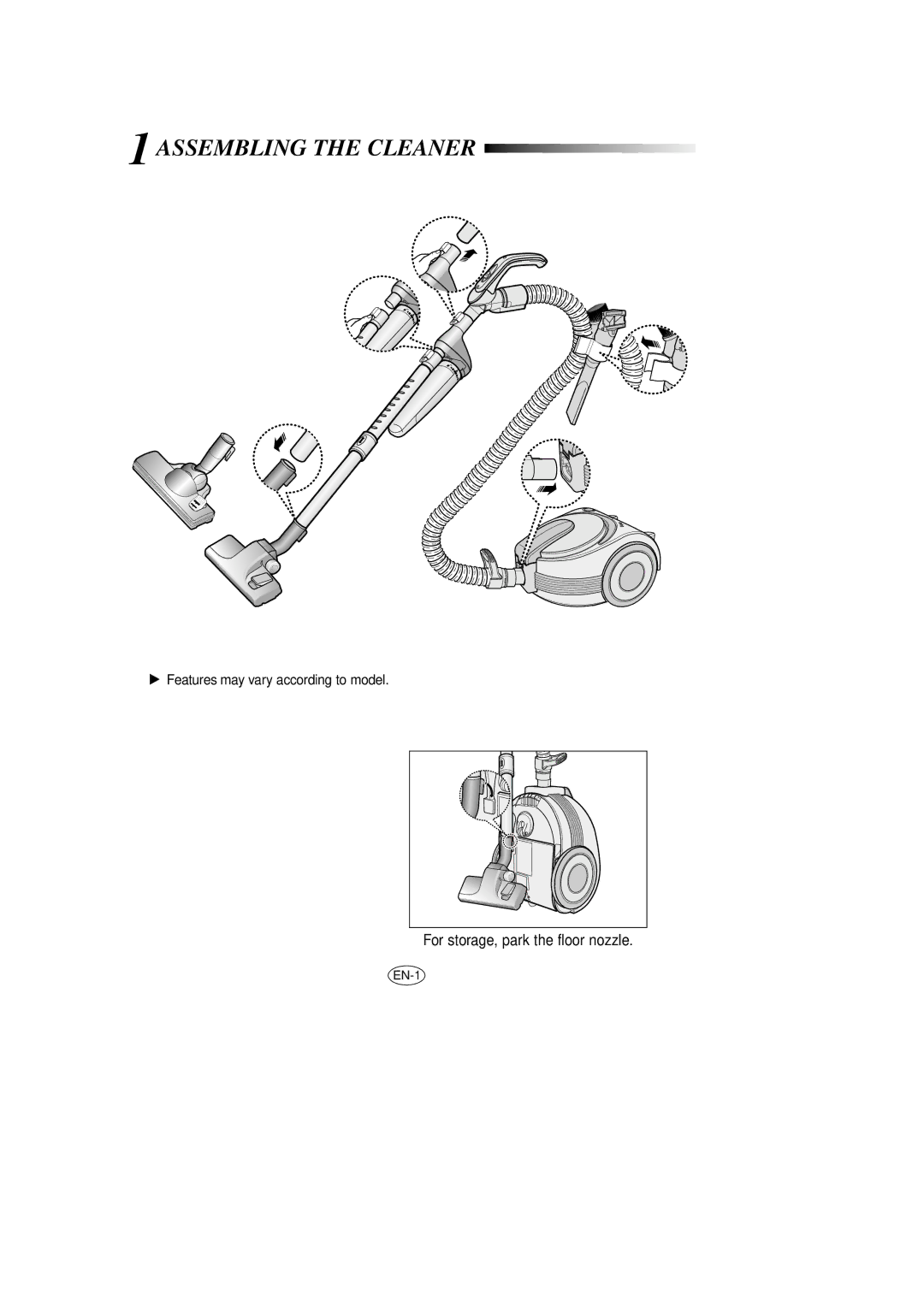 Samsung VCC7053H1S/XAP manual Assembling the Cleaner 