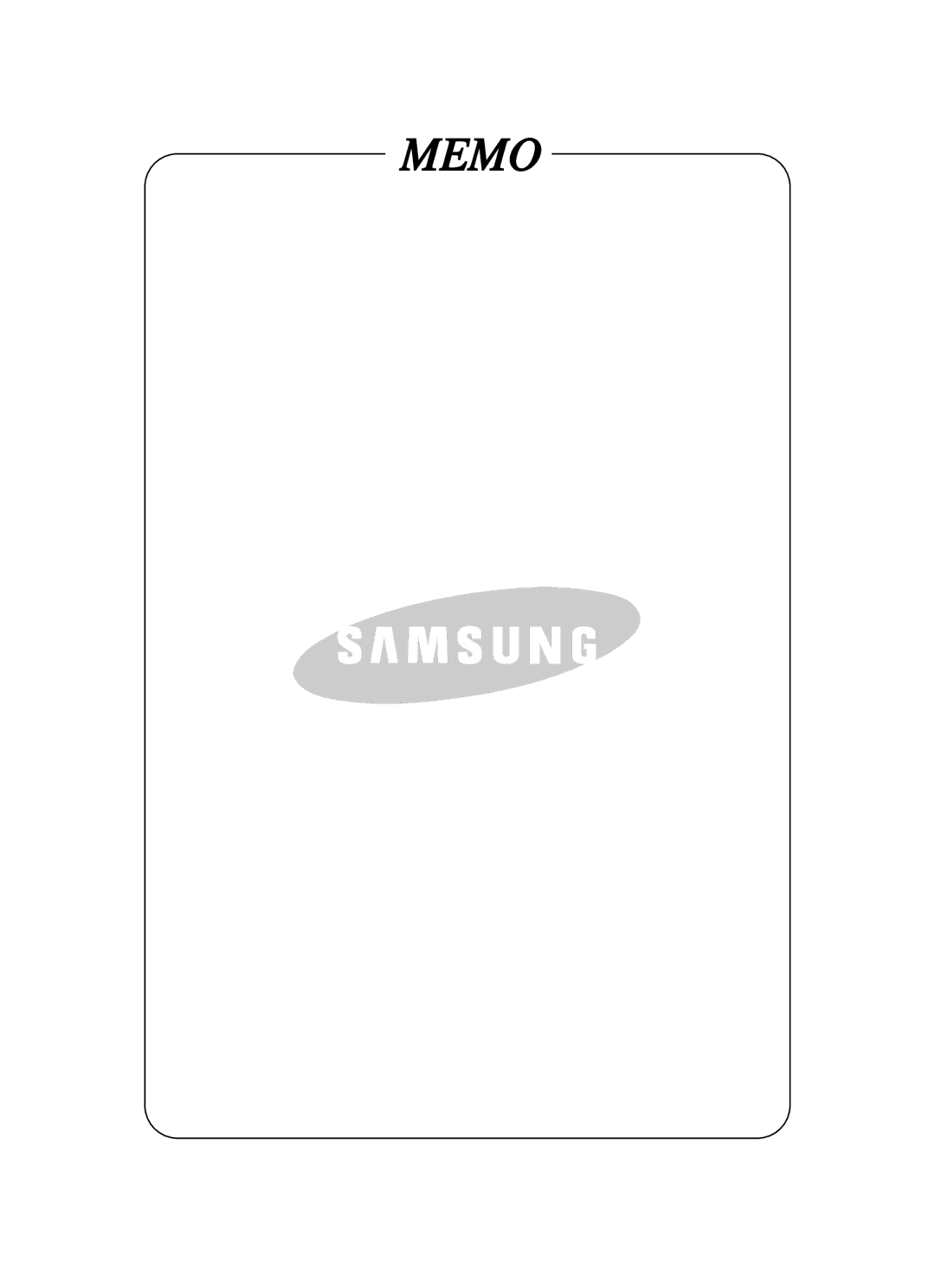 Samsung VCC7060H3S/LIB, VCC7060H3S/XEP, VCC7060H3S/XEG, VCC7060H3B/SBW, VCC7060H3Z/XEV, VCC7060H3B/XEV, VCC7060H3S/XEH Memo 