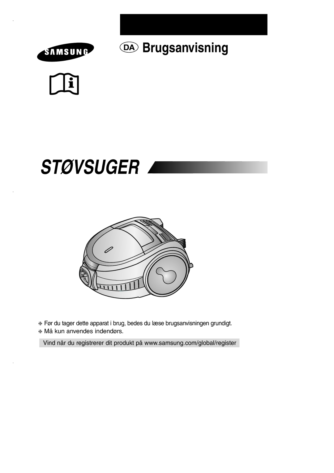 Samsung VCC7210H3O/XEE, VCC7290H3G/XEE, VCC7290H3R/XEE manual Støvsuger 