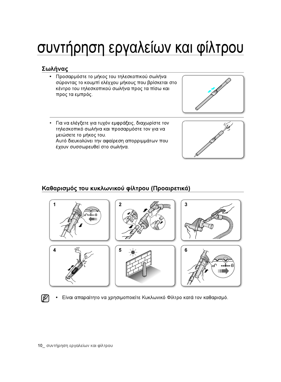 Samsung VCC7485V3R/BOL, VCC7485V3K/XEH, VCC7485V3K/BOL manual Σωλήνας 