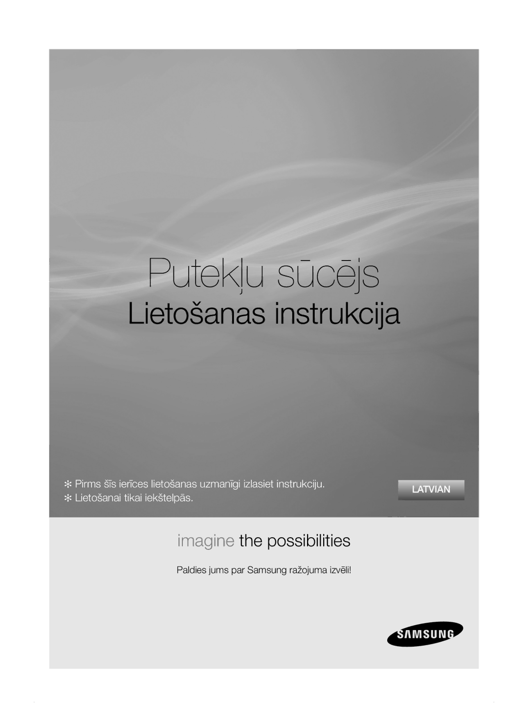 Samsung VCC7495H3K/XSB manual Putekļu sūcējs 