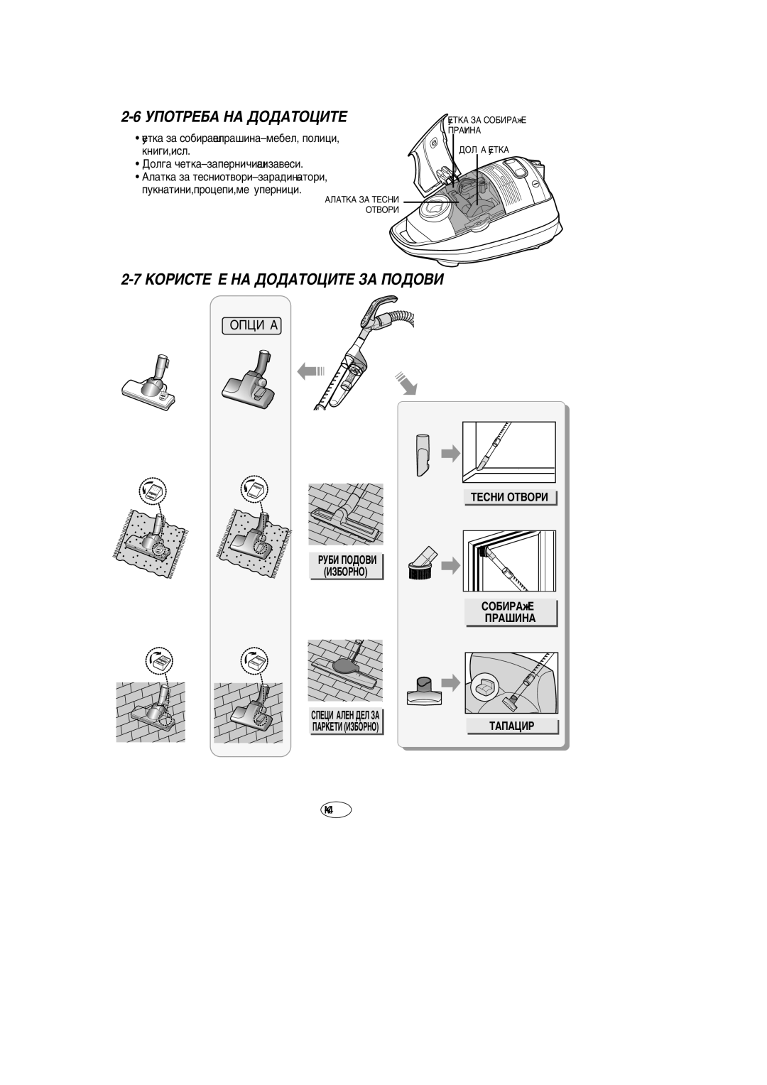 Samsung VCC7935V3B/BOL manual ÌèéíêÖÅÄ çÄ ÑéÑÄíéñàíÖ, ÄéêàëíÖæÖ çÄ ÑéÑÄíéñàíÖ áÄ èéÑéÇà, ÍÄèÄñàê 