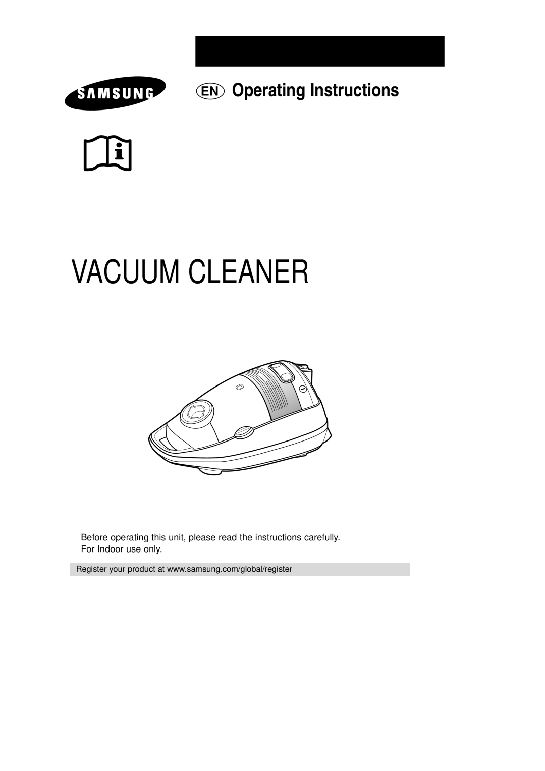 Samsung VCC7935V3B/BOL manual Vacuum Cleaner 