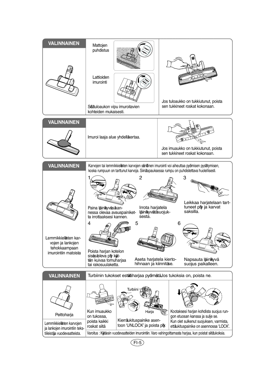 Samsung VCC8430V3S/XEE, VCC8480H3R/XEE, VCC8420V31/XEE manual Valinnainen 