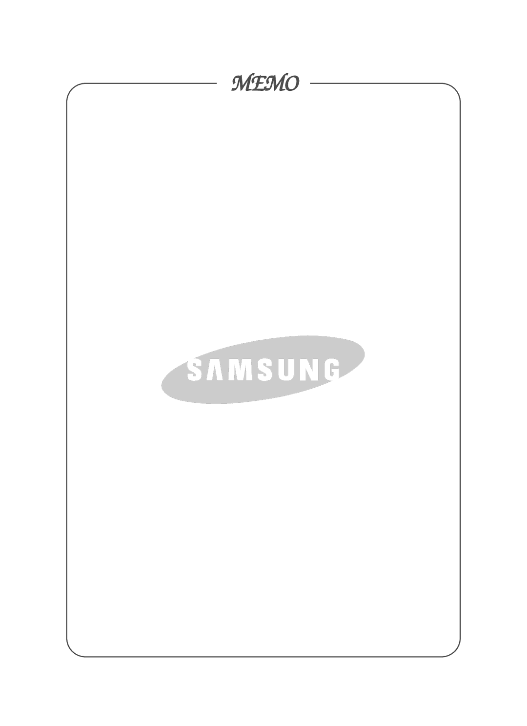 Samsung VCC8440V3U/XEF, VCC8460H3B/XEF, VCC8470H3O/XEF, VCC8420V31/XEF, VCC8450H3G/XEH, VCC8461H3B/XEF, VCC8450H3B/XEF Memo 